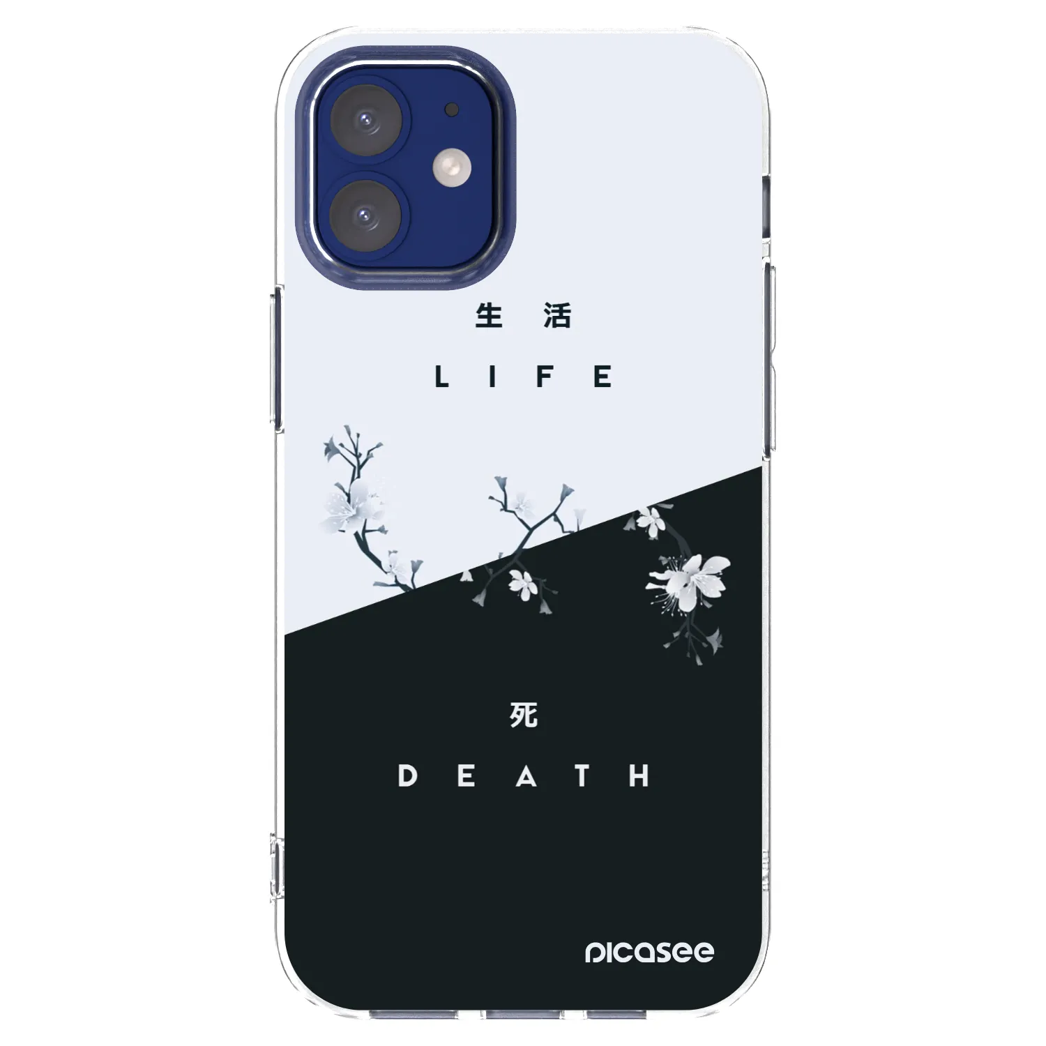 Picasee Apple iPhone 12 mini Hülle - Transparentes Silikon - Lebendig - Tot