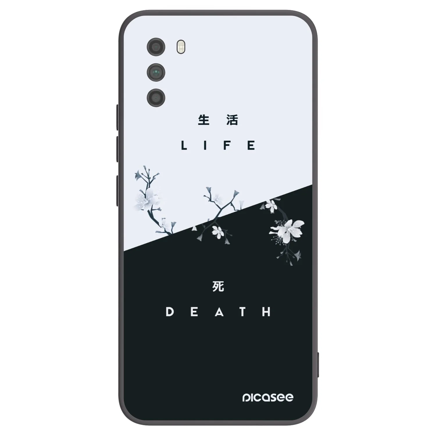 Picasee Xiaomi Poco M3 Hülle - Schwarzes Silikon - Lebendig - Tot