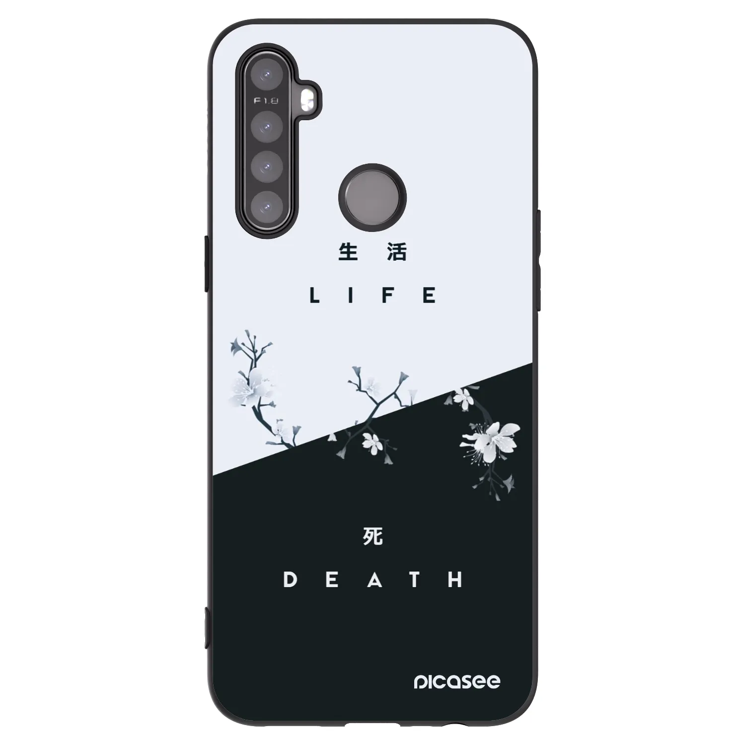 Picasee Realme 6i Hülle - Schwarzes Silikon - Lebendig - Tot