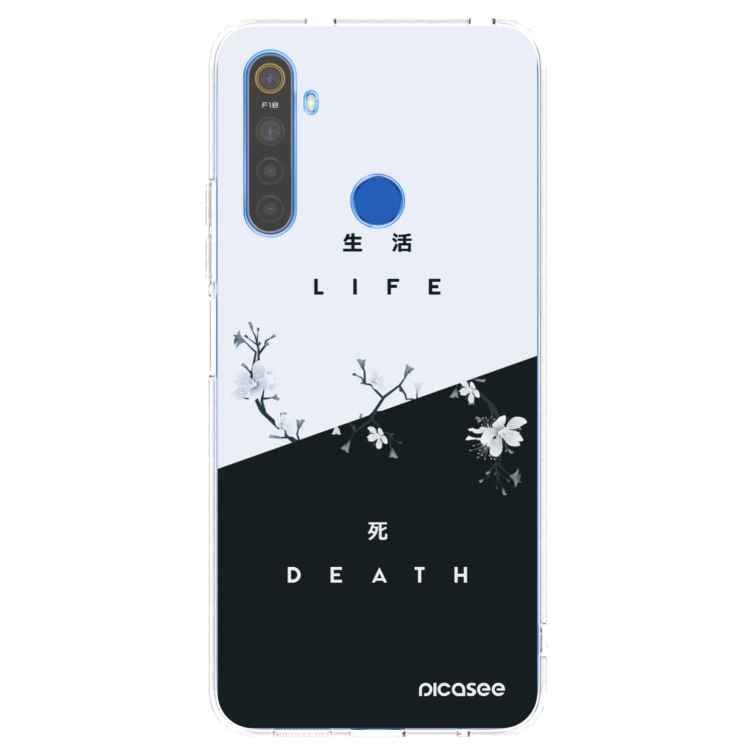 Picasee Realme 5 Hülle - Transparentes Silikon - Lebendig - Tot