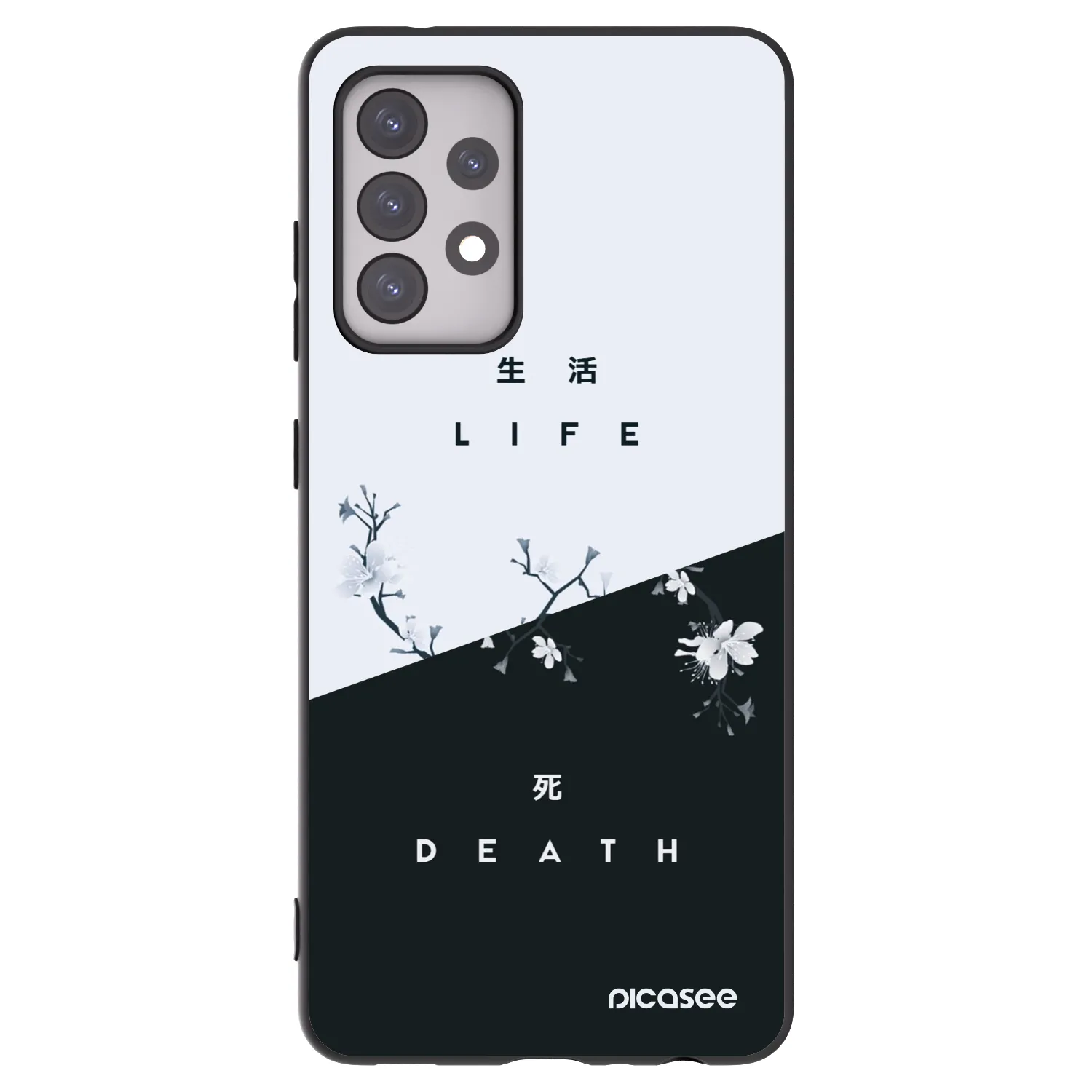 Picasee Samsung Galaxy A52 5G A525F Hülle - Schwarzes Silikon - Lebendig - Tot