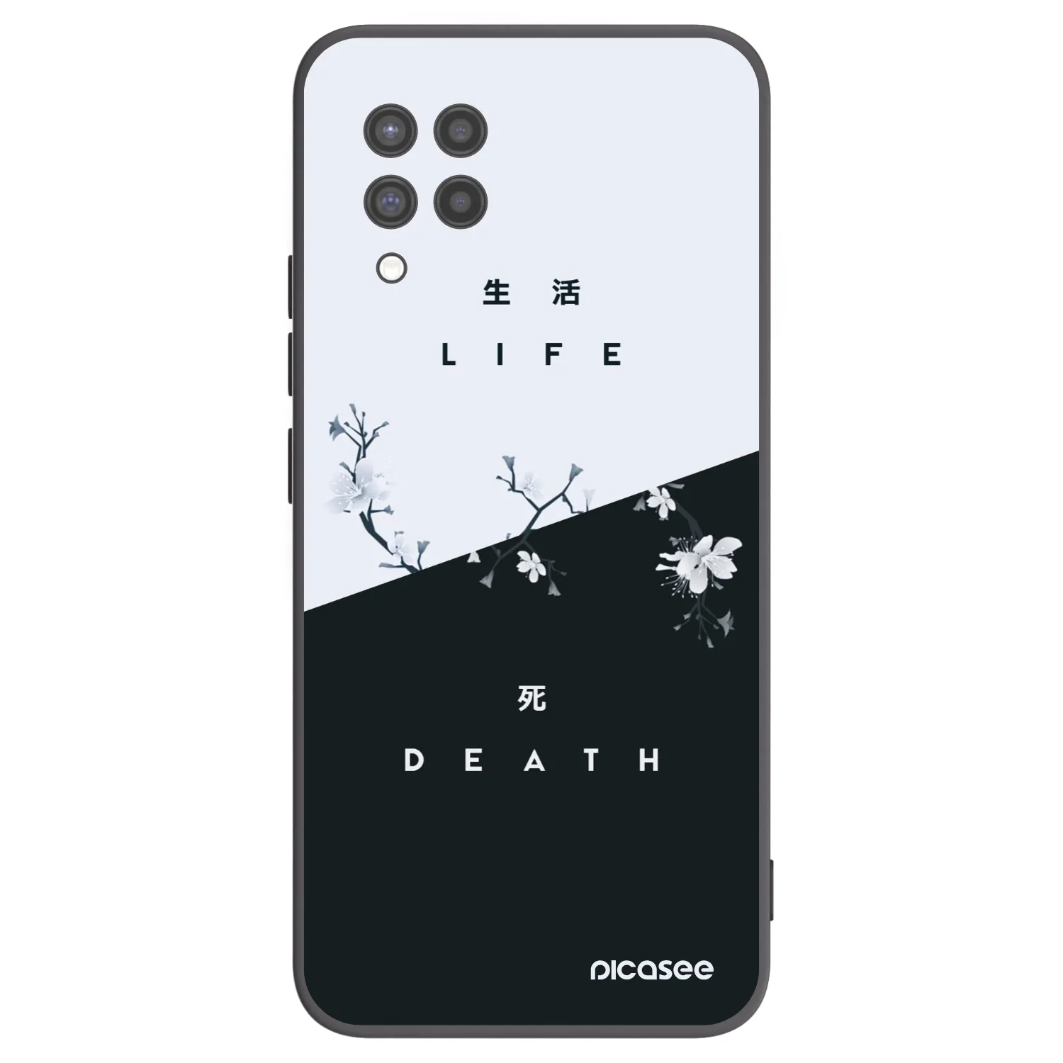 Picasee Samsung Galaxy A42 A426B Hülle - Schwarzes Silikon - Lebendig - Tot