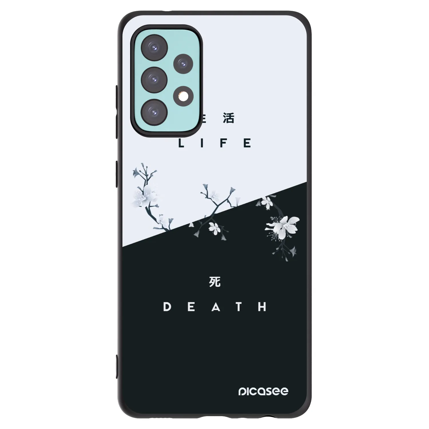Picasee Samsung Galaxy A72 A725F Hülle - Schwarzes Silikon - Lebendig - Tot