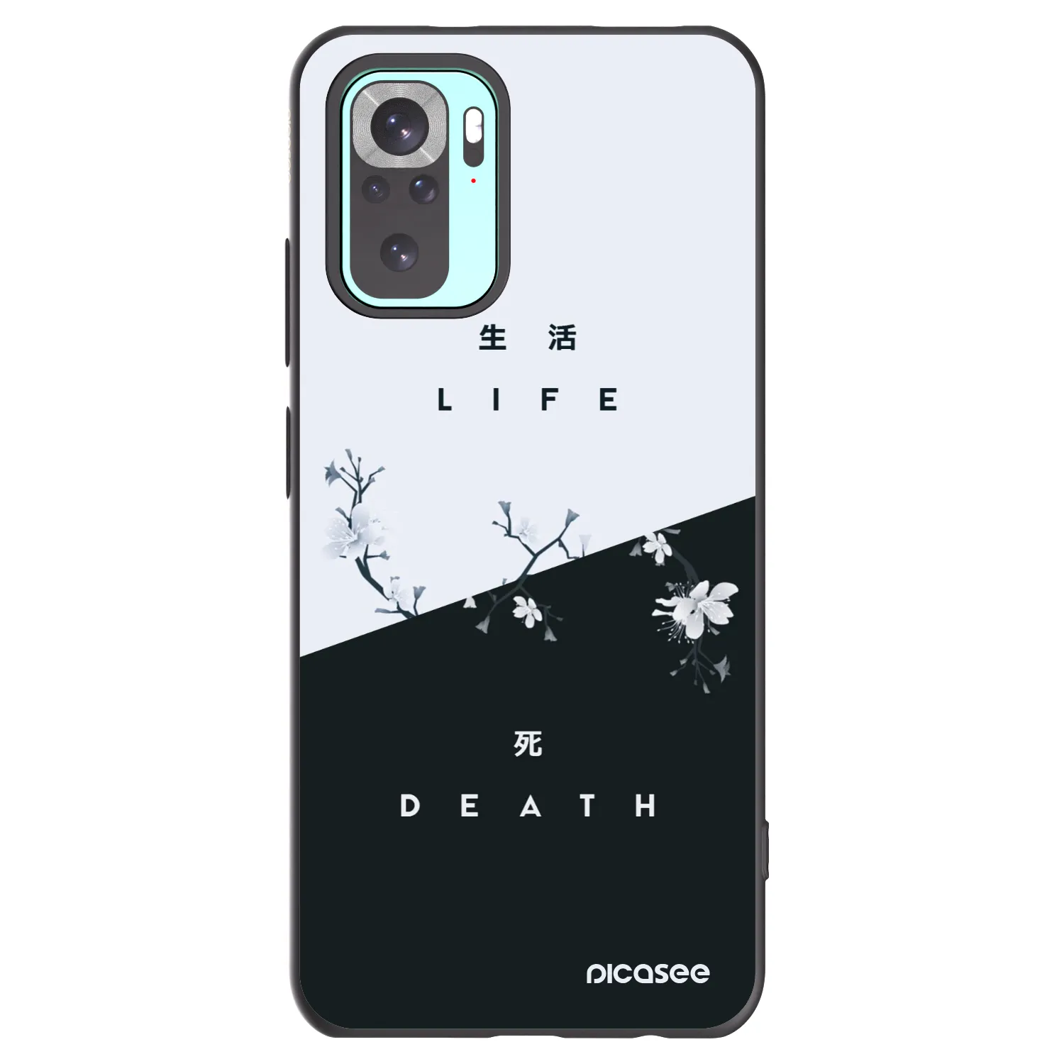 Picasee Xiaomi Redmi Note 10 Pro Hülle - Schwarzes Silikon - Lebendig - Tot