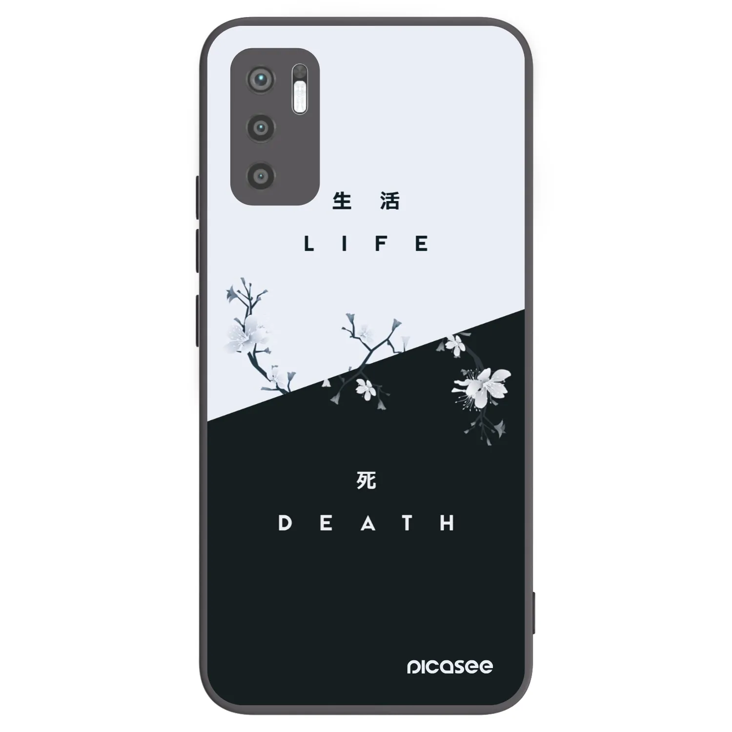 Picasee Xiaomi Redmi Note 10 5G Hülle - Schwarzes Silikon - Lebendig - Tot