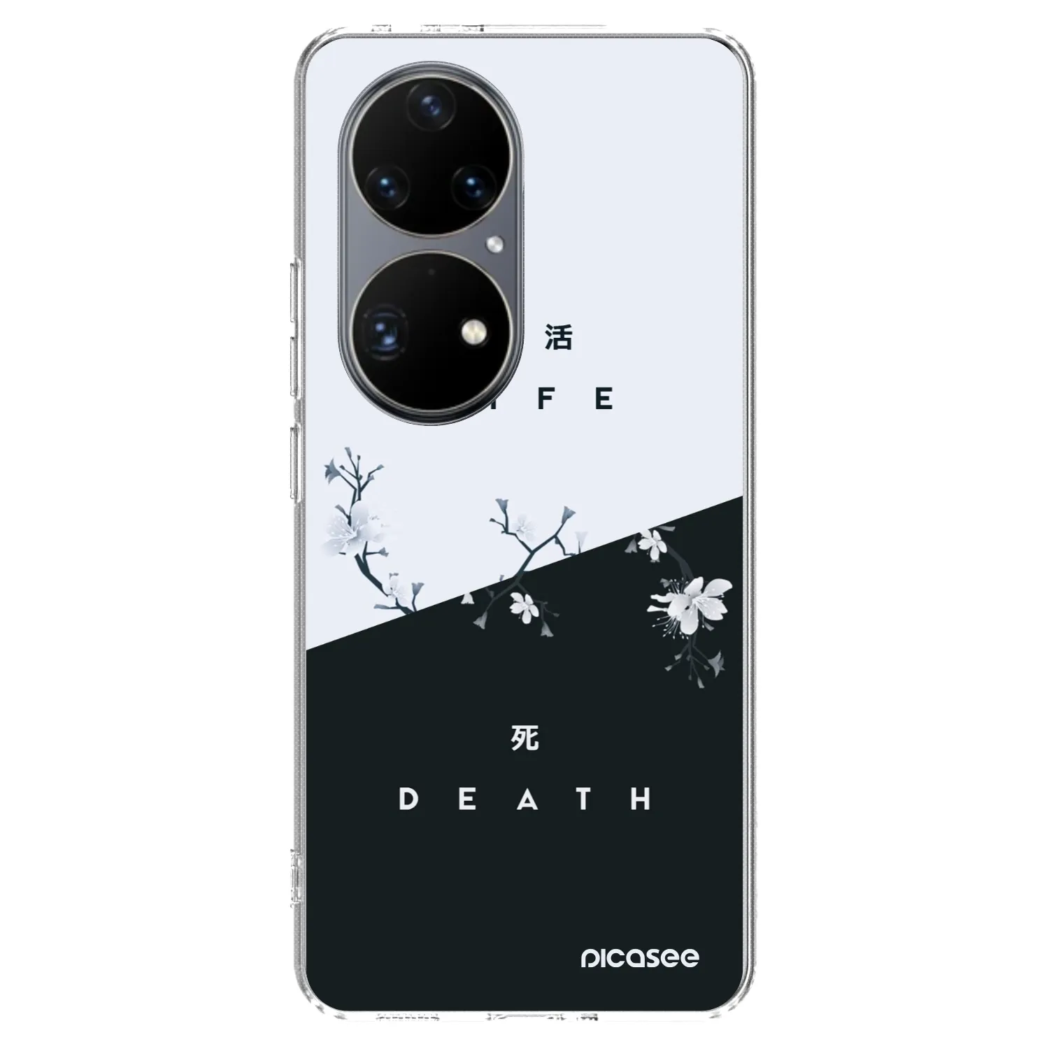 Picasee Huawei P50 Hülle - Transparentes Silikon - Lebendig - Tot
