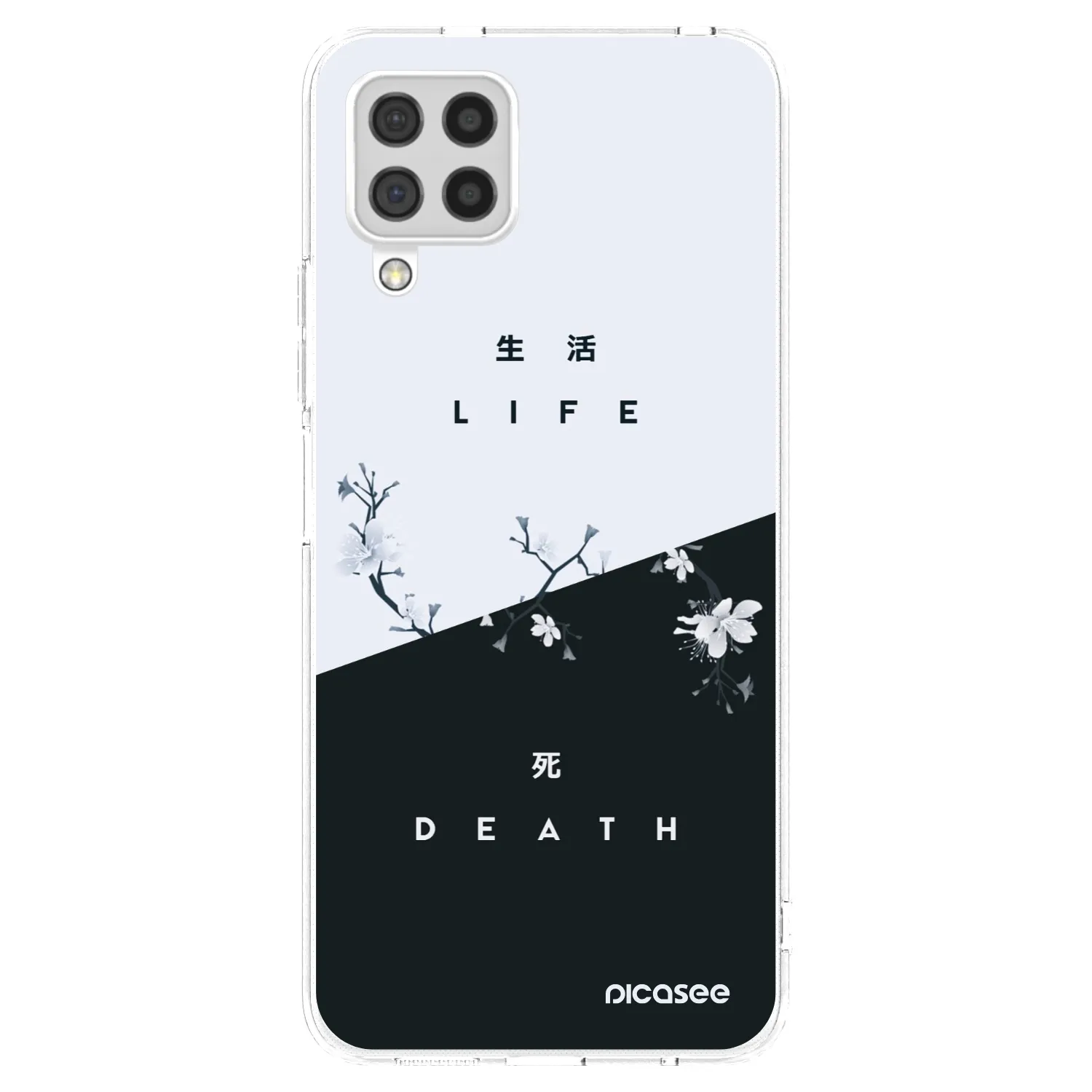 Picasee Samsung Galaxy A22 A225F 4G Hülle - Transparentes Silikon - Lebendig - Tot