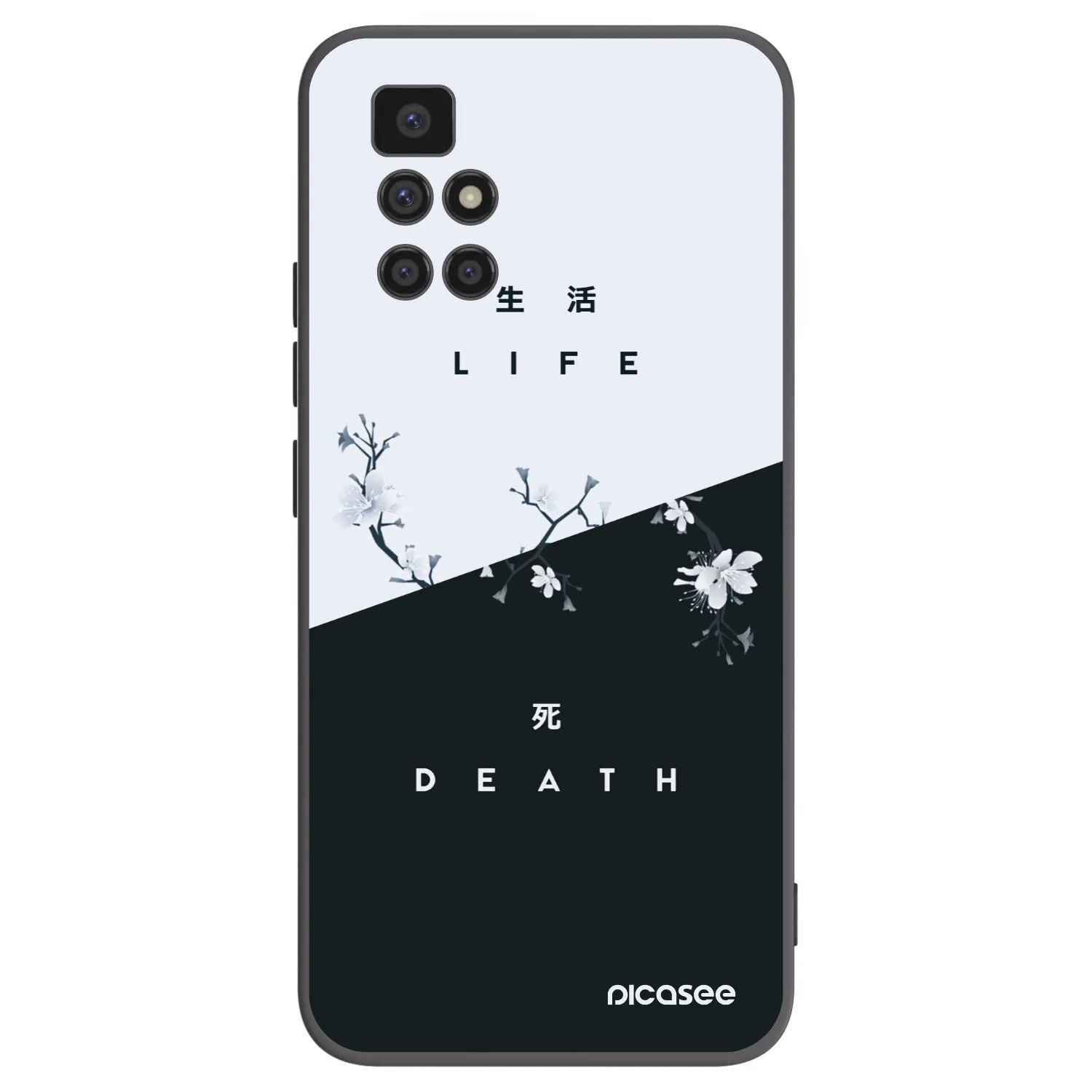 Picasee Xiaomi Redmi 10 Hülle - Schwarzes Silikon - Lebendig - Tot