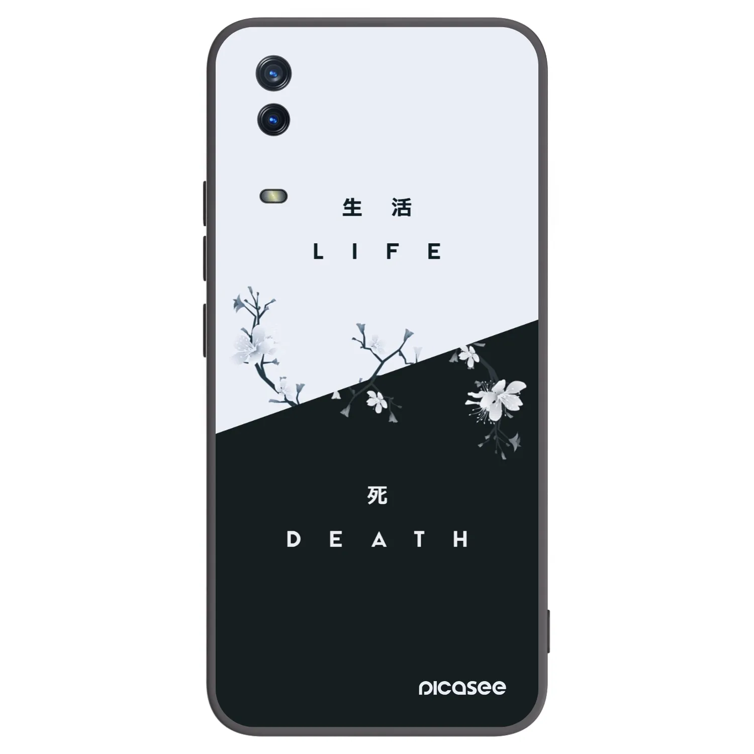 Picasee Vivo Y11s Hülle - Schwarzes Silikon - Lebendig - Tot