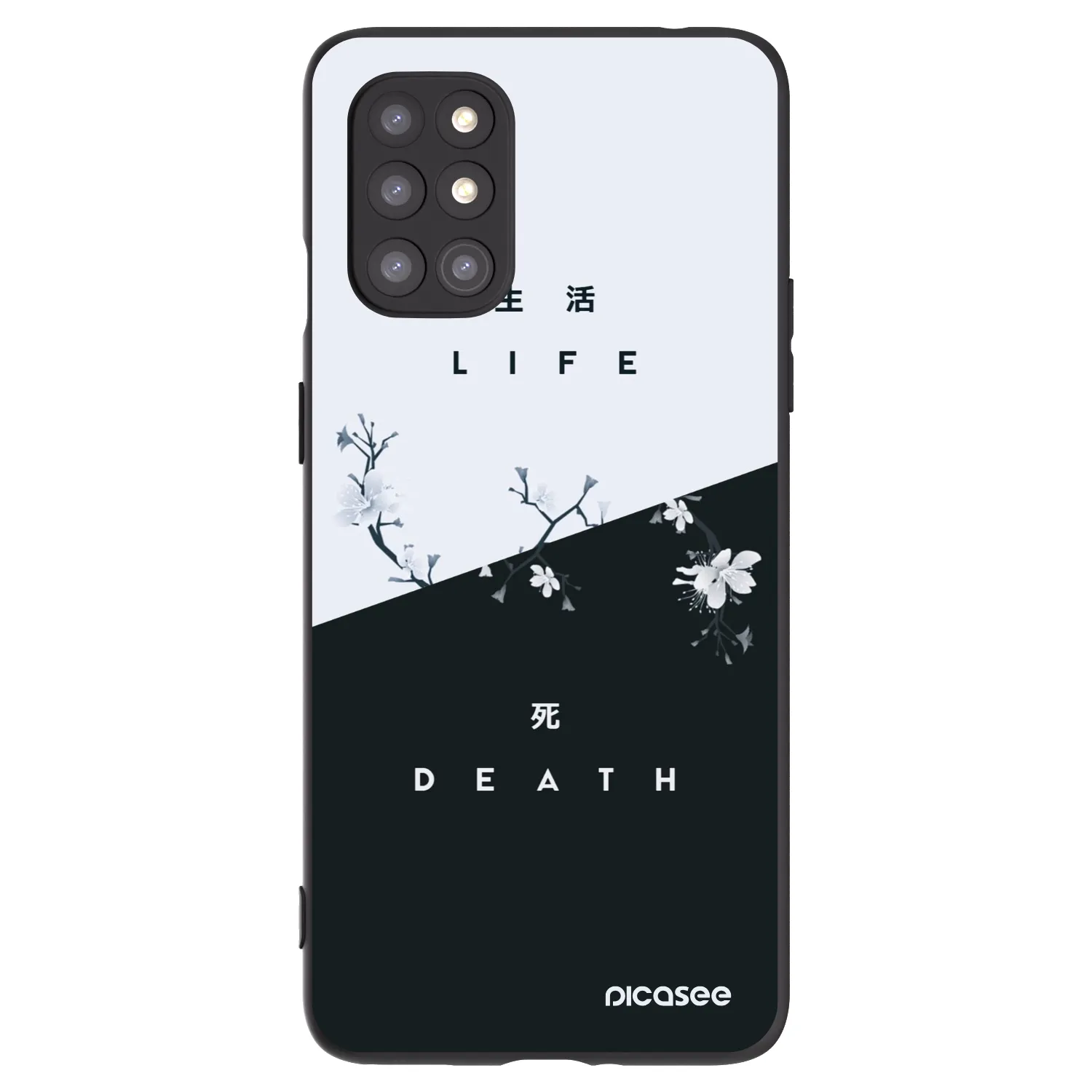 Picasee OnePlus 8T Hülle - Schwarzes Silikon - Lebendig - Tot