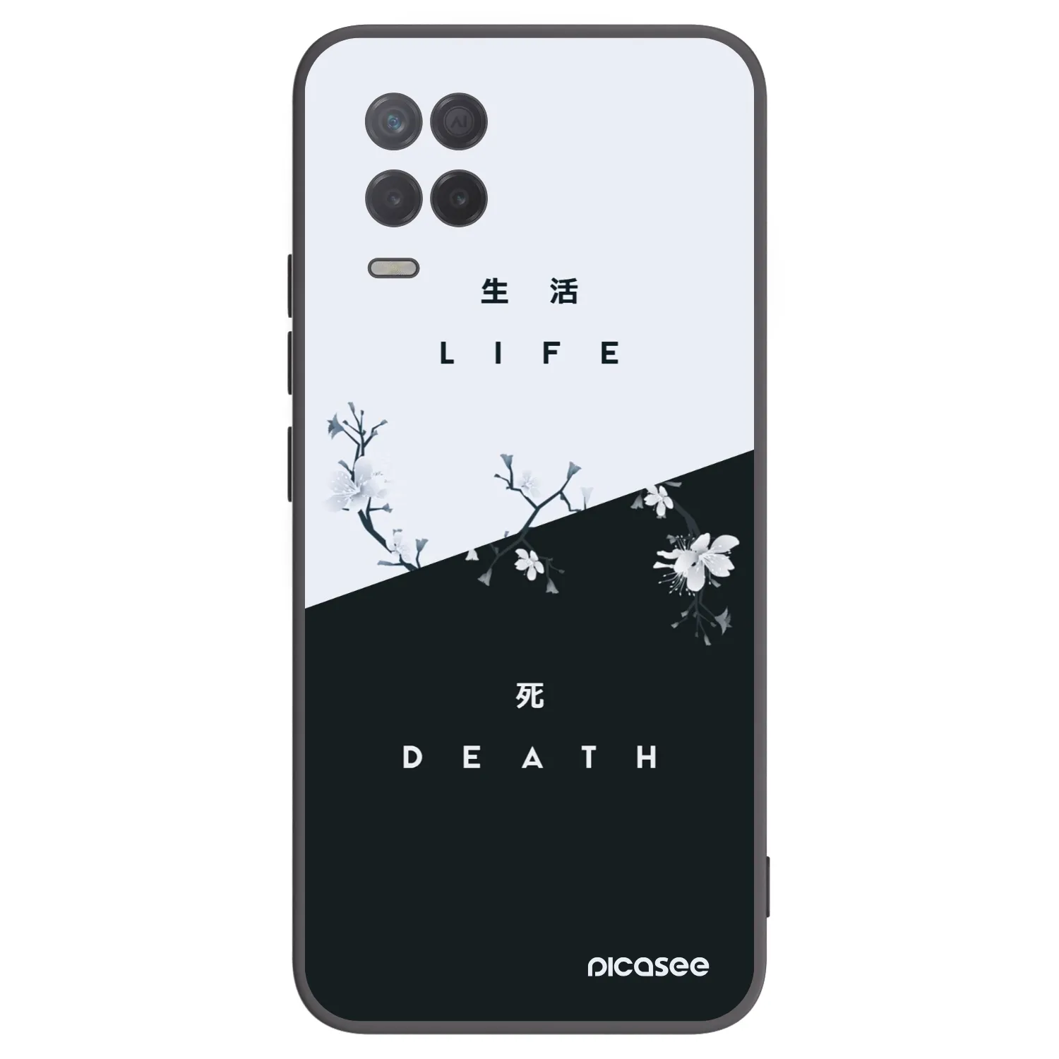 Picasee Realme 8 5G Hülle - Schwarzes Silikon - Lebendig - Tot
