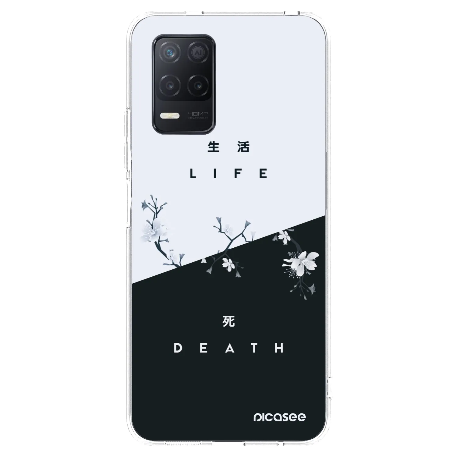 Picasee Realme 8 5G Hülle - Transparentes Silikon - Lebendig - Tot