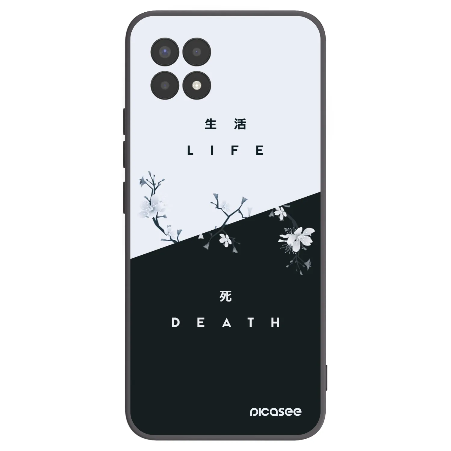 Picasee Realme 8i Hülle - Schwarzes Silikon - Lebendig - Tot