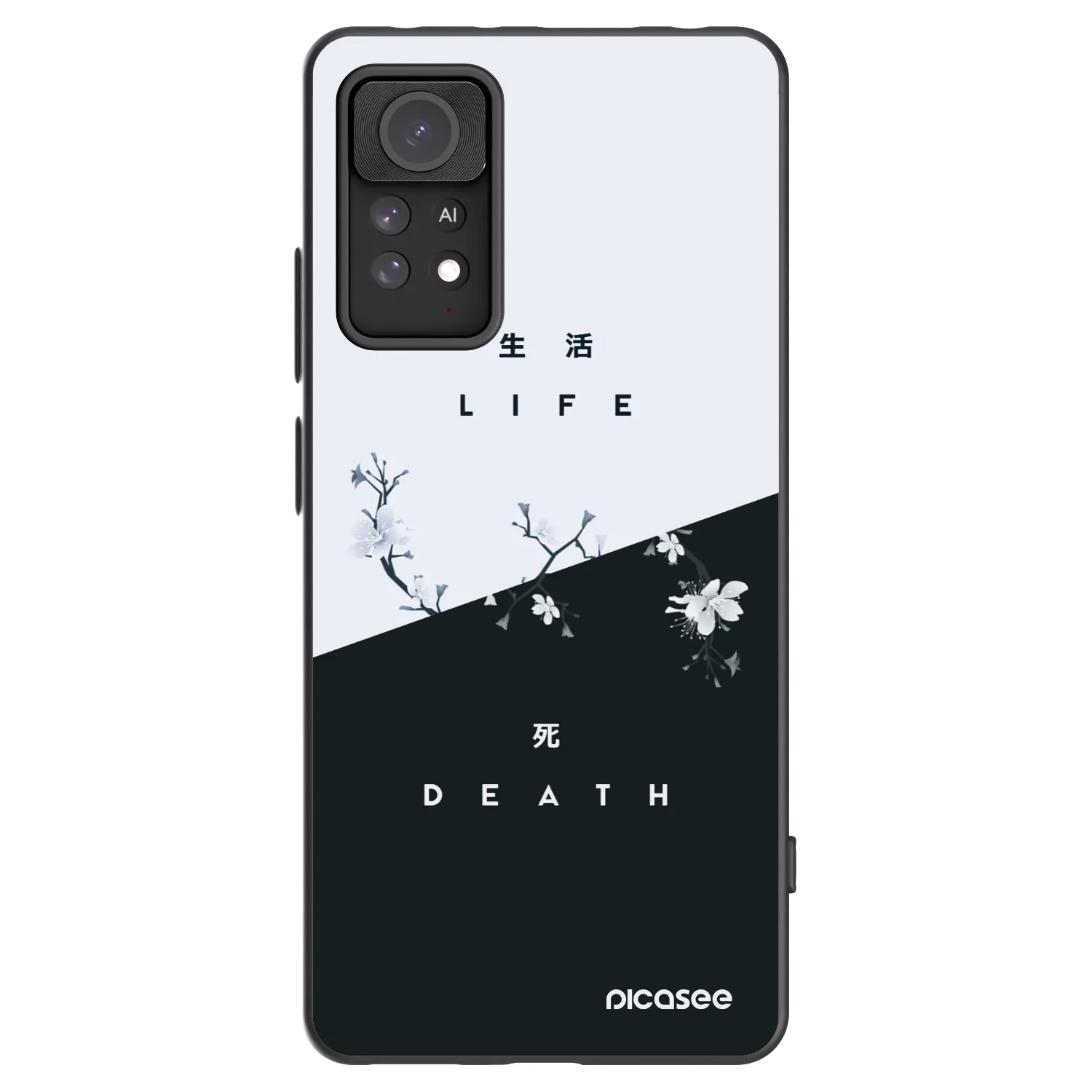 Picasee Xiaomi Redmi Note 11 Pro 5G Hülle - Schwarzes Silikon - Lebendig - Tot