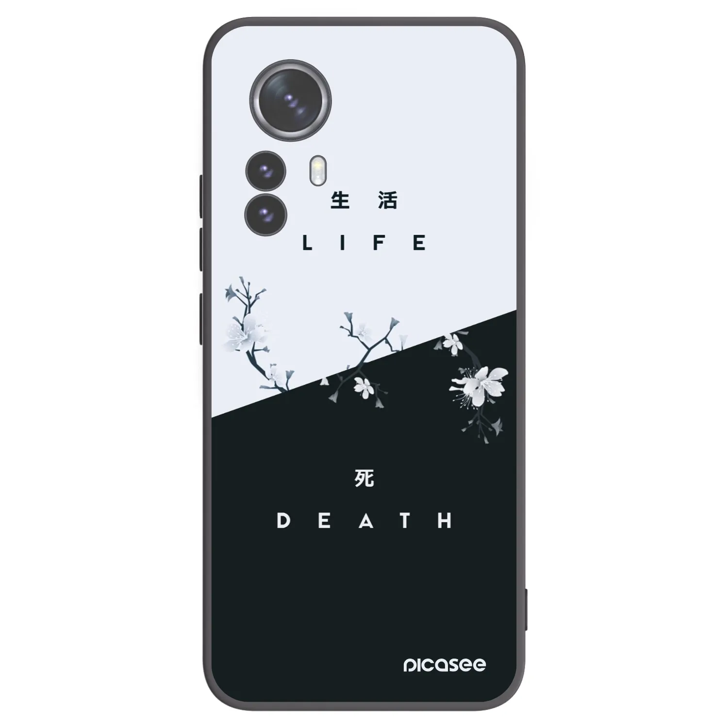 Picasee Xiaomi 12 Pro Hülle - Schwarzes Silikon - Lebendig - Tot