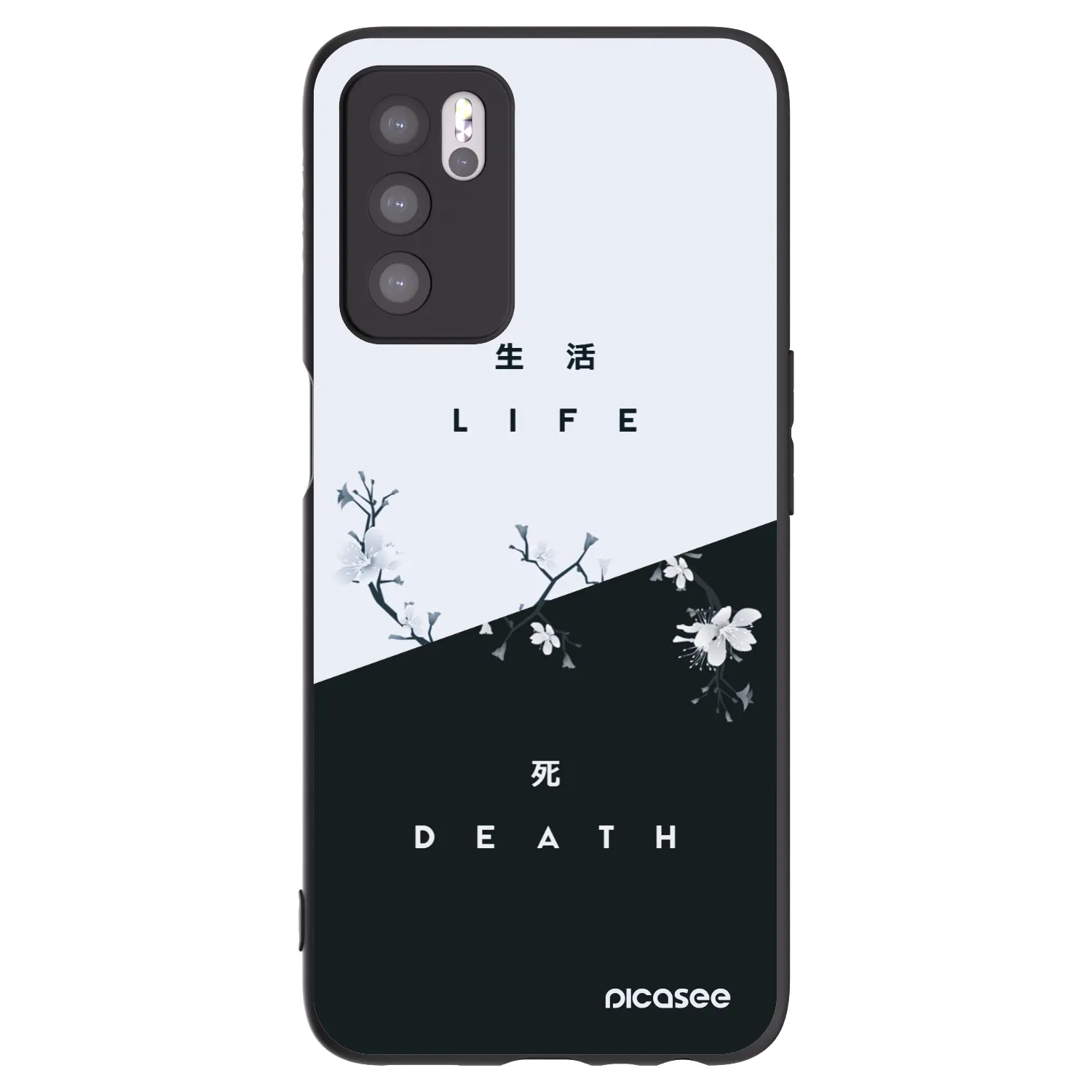 Picasee OPPO A16s Hülle - Schwarzes Silikon - Lebendig - Tot