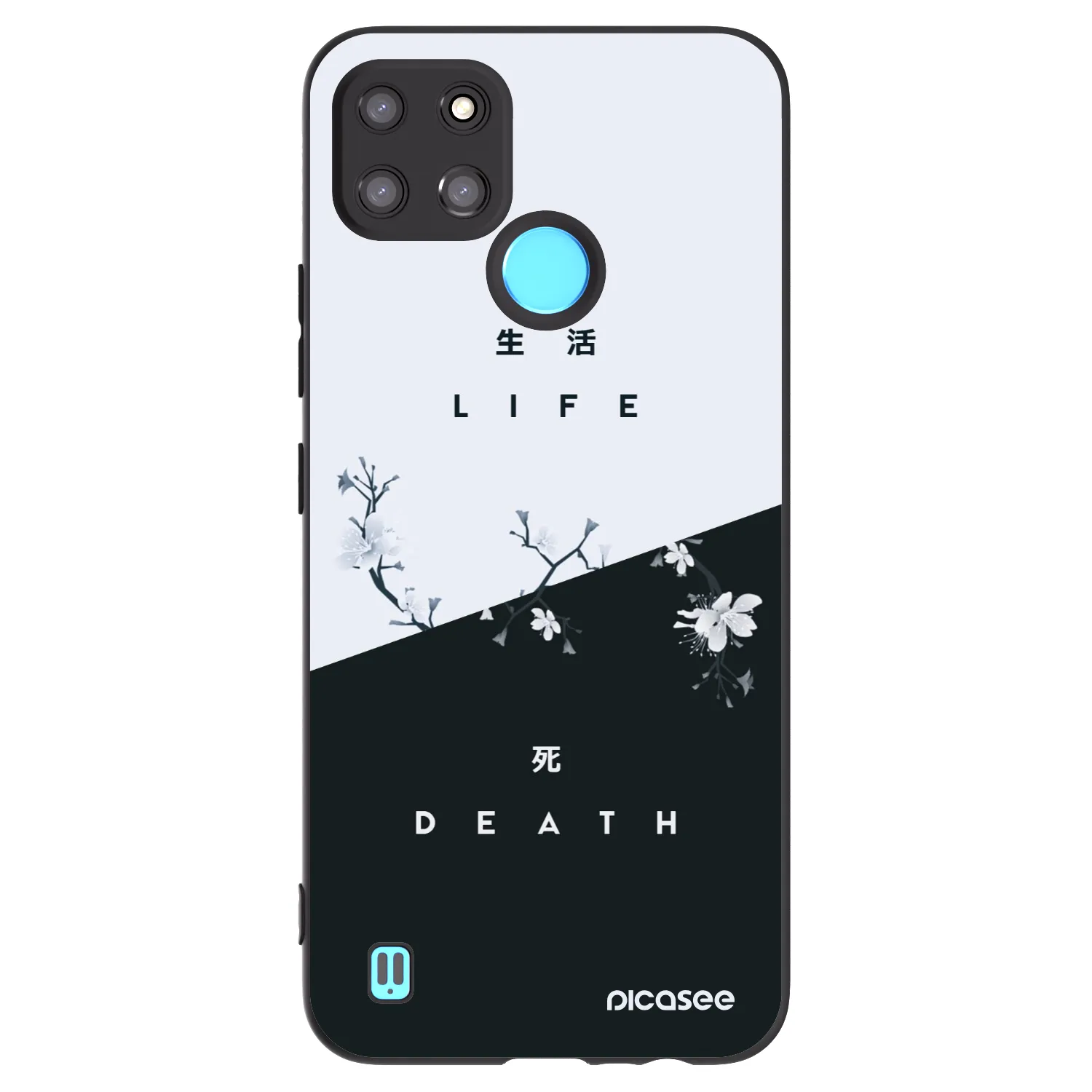 Picasee Realme C21Y Hülle - Schwarzes Silikon - Lebendig - Tot