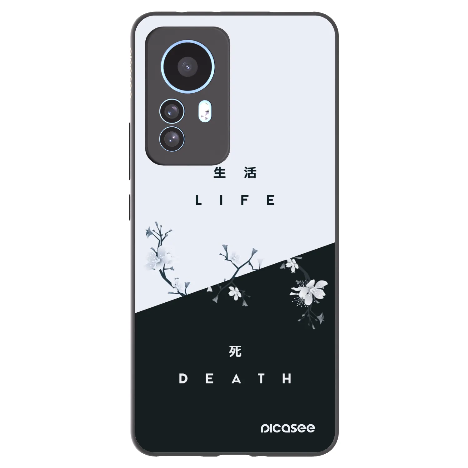 Picasee Xiaomi 12T Pro Hülle - Schwarzes Silikon - Lebendig - Tot