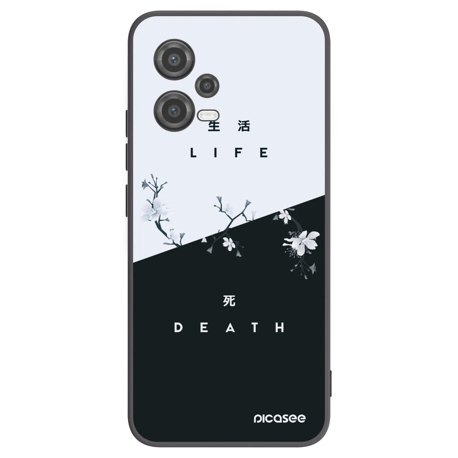 Picasee Xiaomi Poco X5 Hülle - Schwarzes Silikon - Lebendig - Tot