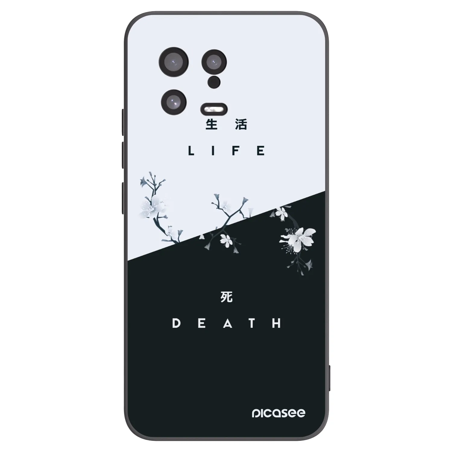 Picasee Xiaomi 13 Hülle - Schwarzes Silikon - Lebendig - Tot