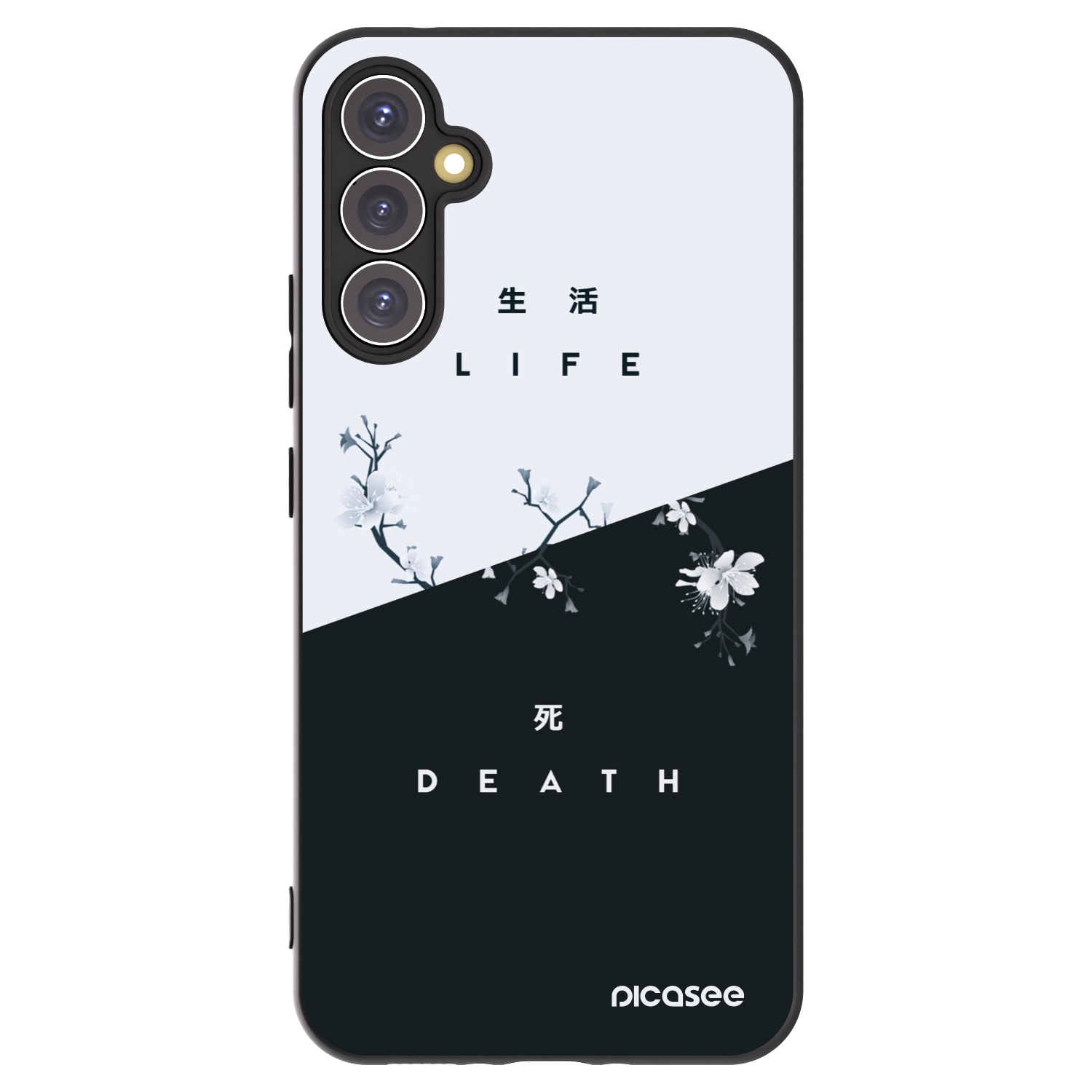 Picasee Samsung Galaxy A34 5G A346B Hülle - Schwarzes Silikon - Lebendig - Tot