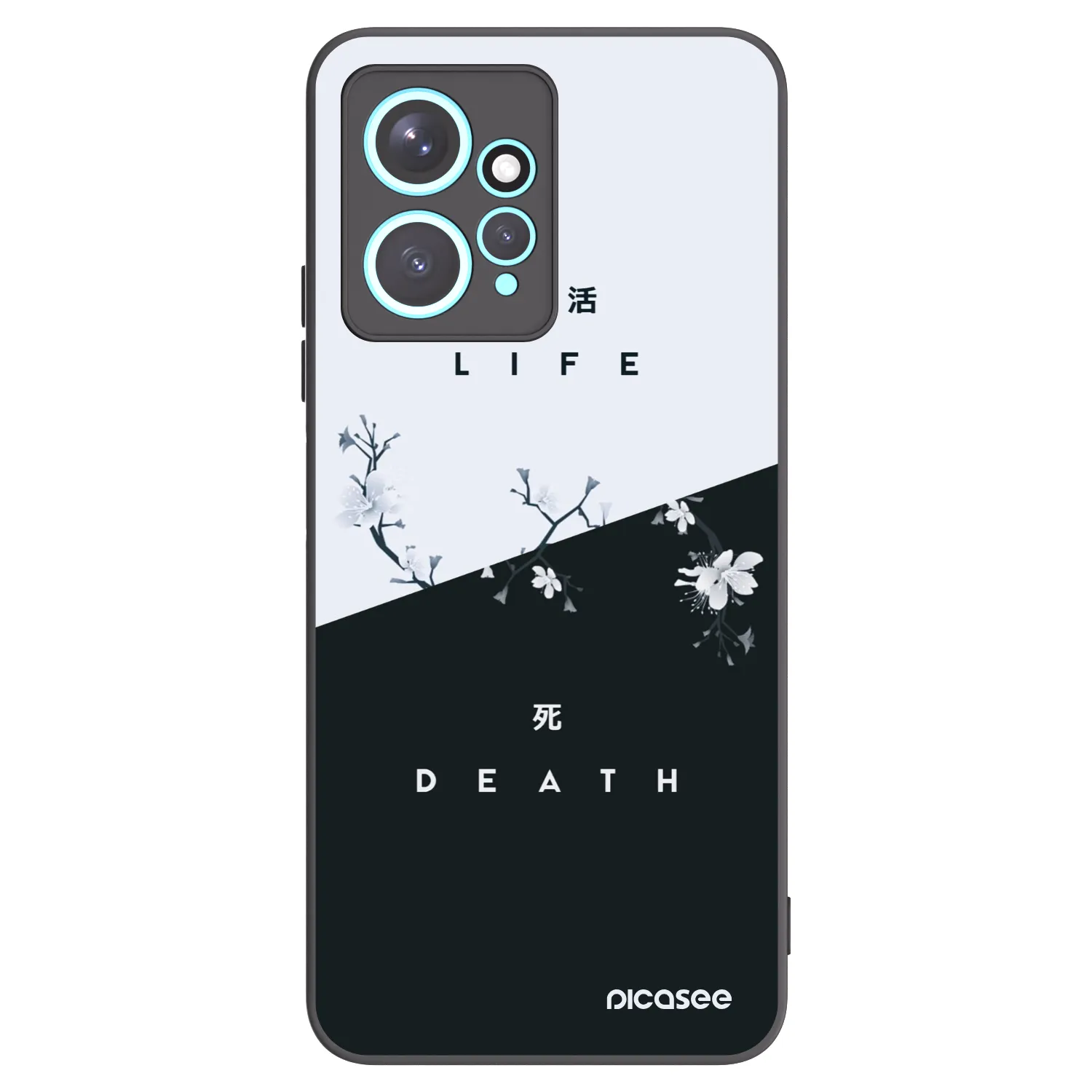 Picasee Xiaomi Redmi Note 12 4G Hülle - Schwarzes Silikon - Lebendig - Tot