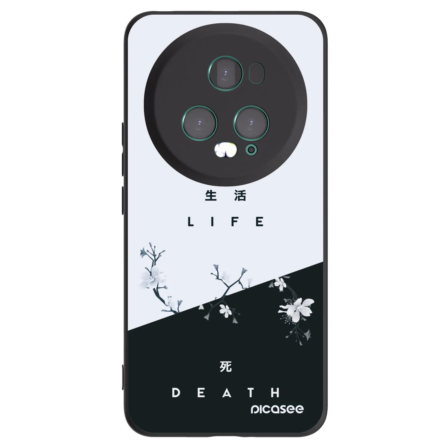 Picasee Honor Magic5 Pro Hülle - Schwarzes Silikon - Lebendig - Tot