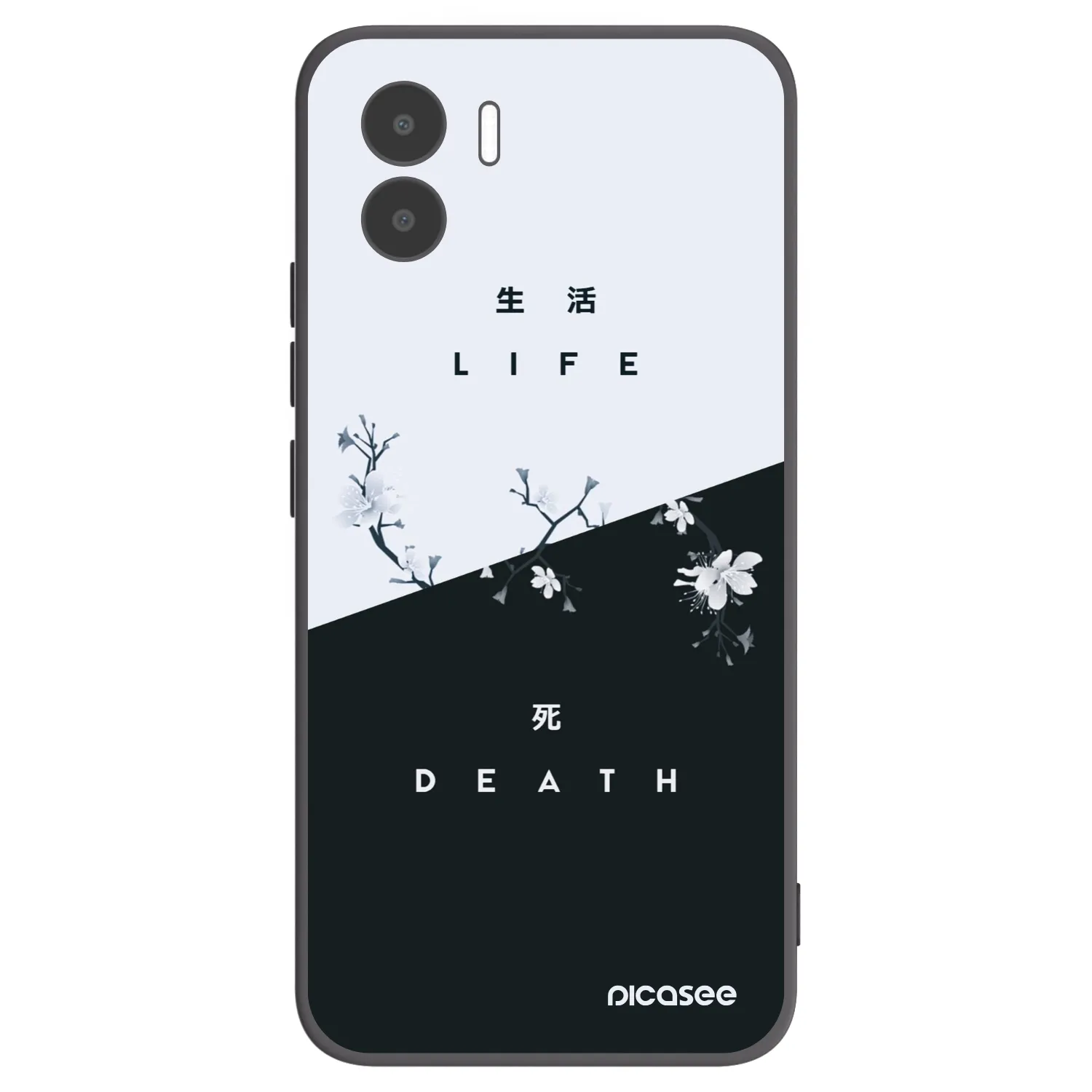 Picasee Xiaomi Redmi A2 Hülle - Schwarzes Silikon - Lebendig - Tot