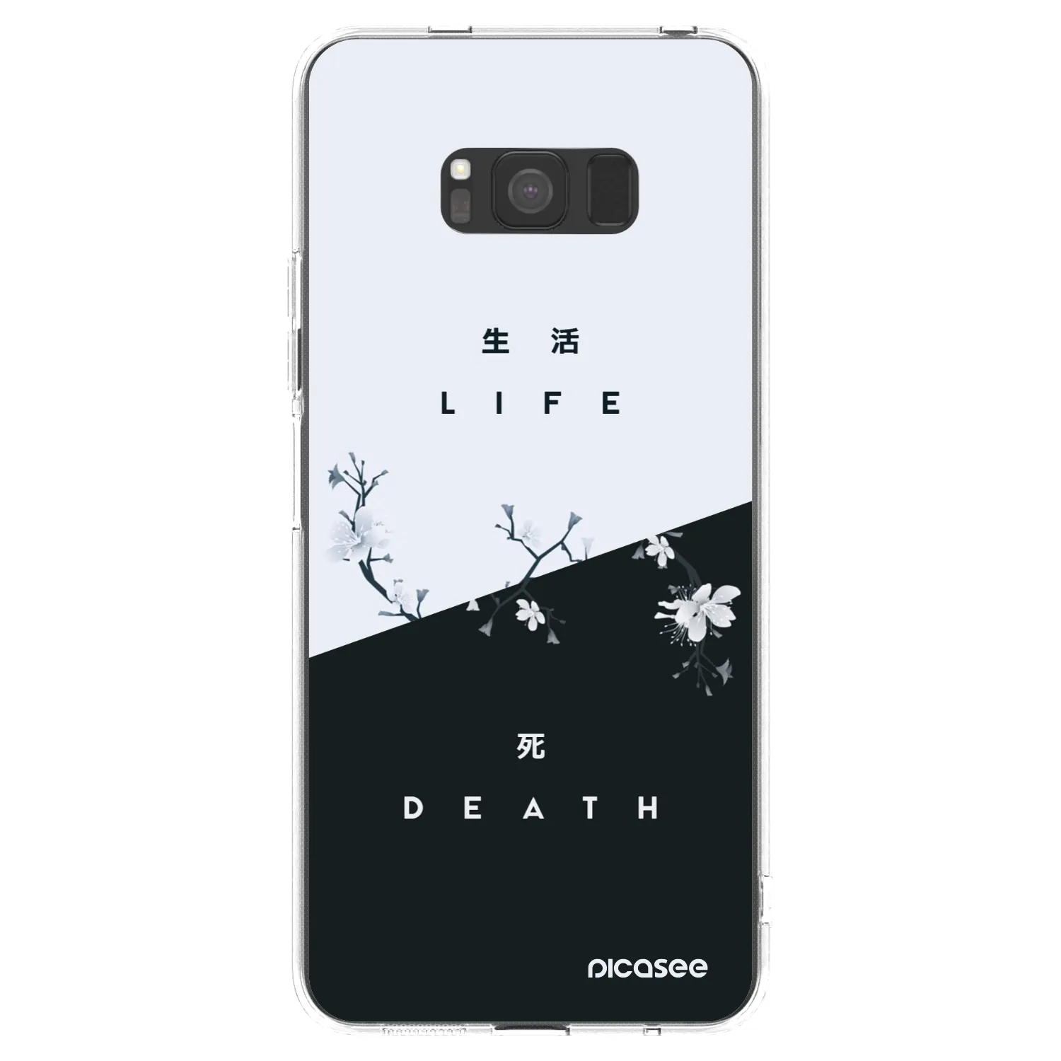 Picasee Samsung Galaxy S8 G950F Hülle - Transparentes Silikon - Lebendig - Tot