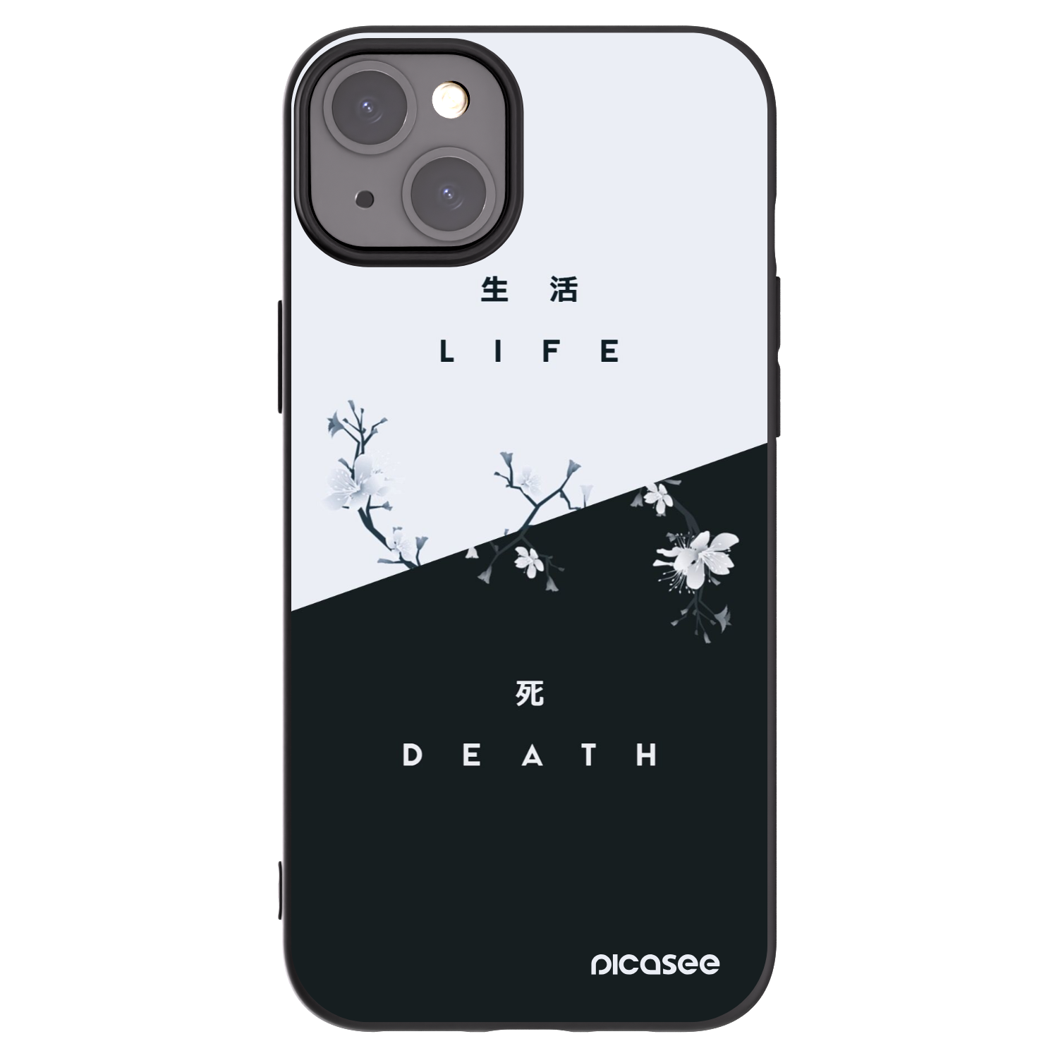 Picasee Apple iPhone 15 Plus Hülle - Schwarzes Silikon - Lebendig - Tot
