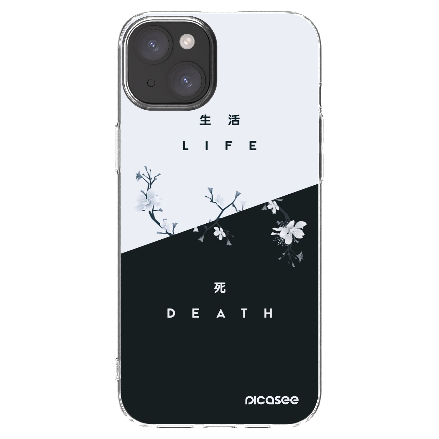 Picasee Apple iPhone 15 Plus Hülle - Transparentes Silikon - Lebendig - Tot