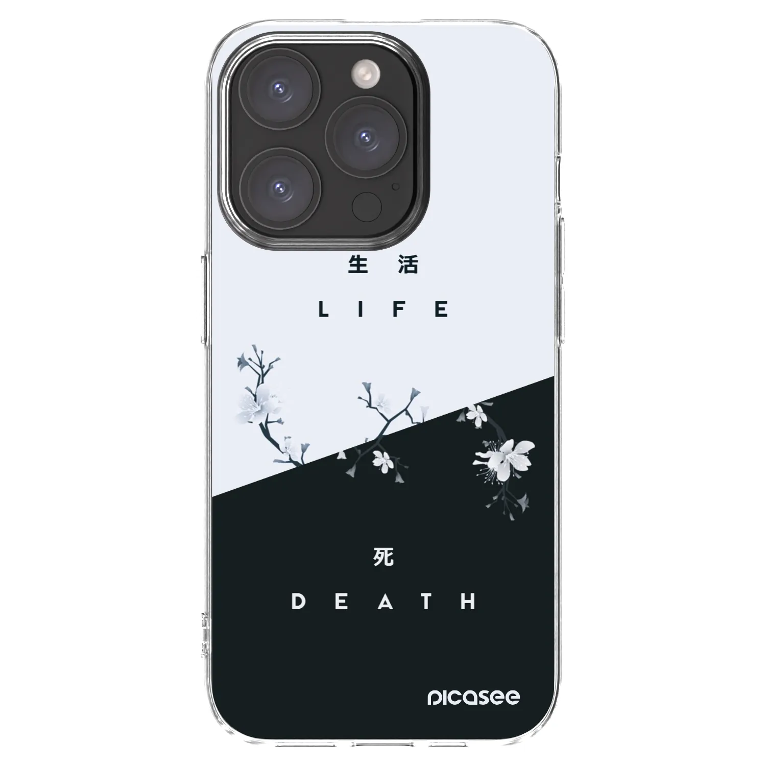 Picasee Apple iPhone 15 Pro Hülle - Transparentes Silikon - Lebendig - Tot