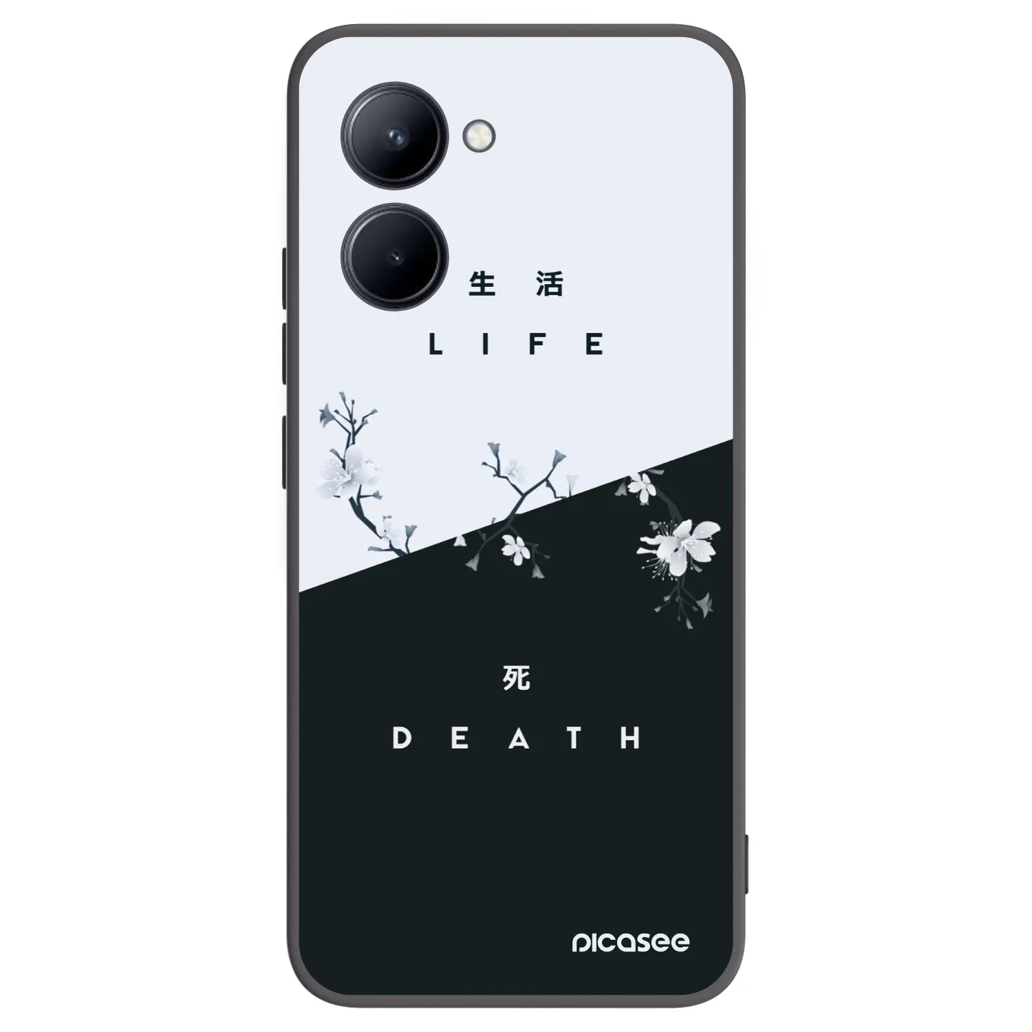 Picasee Realme C33 (2023) Hülle - Schwarzes Silikon - Lebendig - Tot