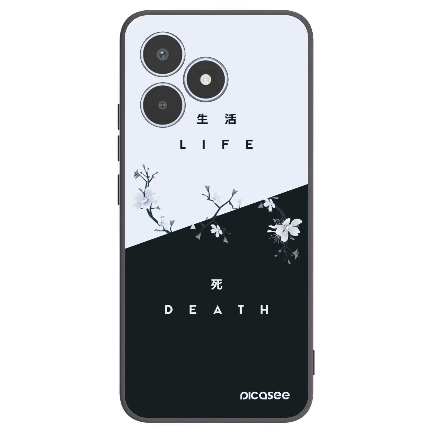 Picasee Realme C53 Hülle - Schwarzes Silikon - Lebendig - Tot