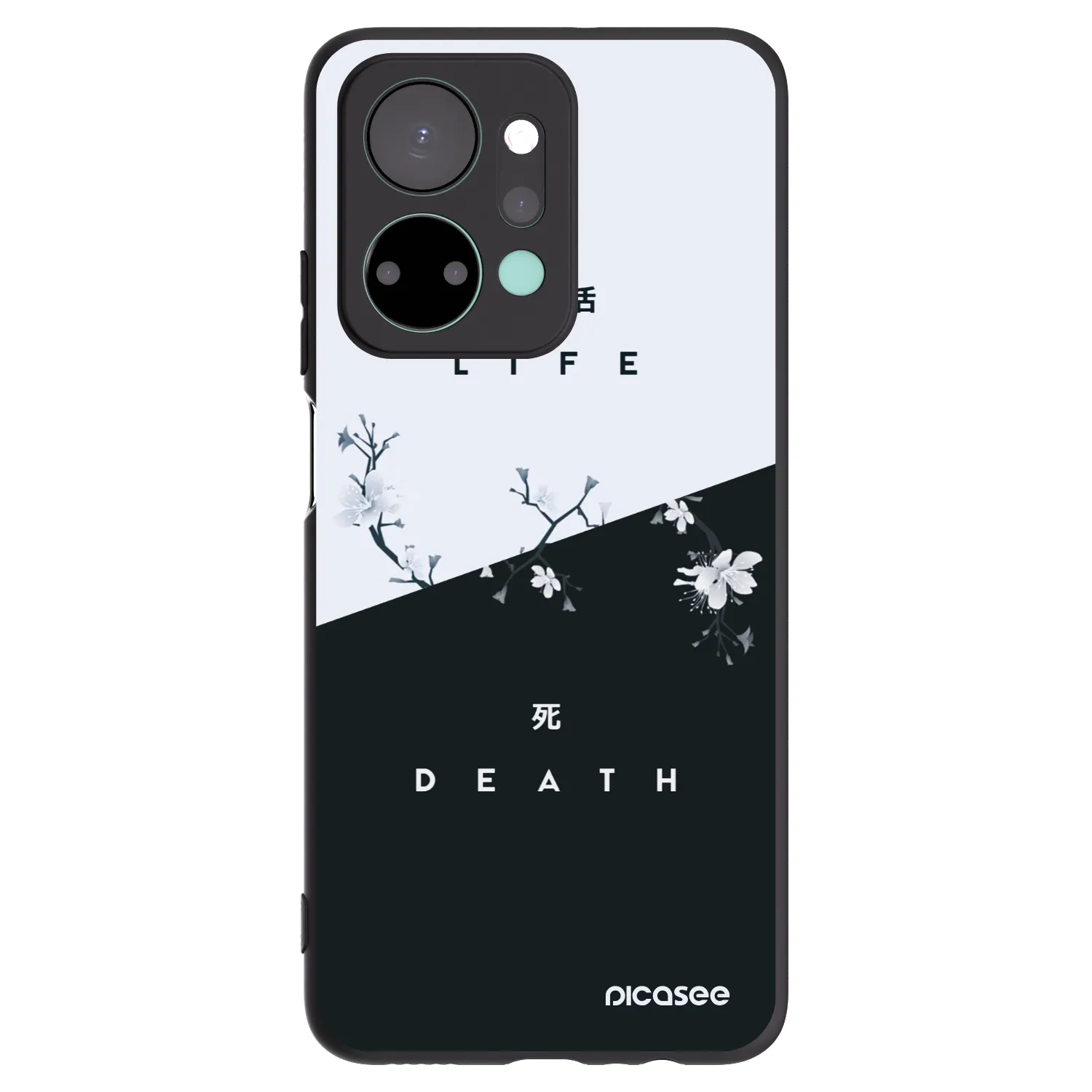 Picasee Honor X7a Hülle - Schwarzes Silikon - Lebendig - Tot
