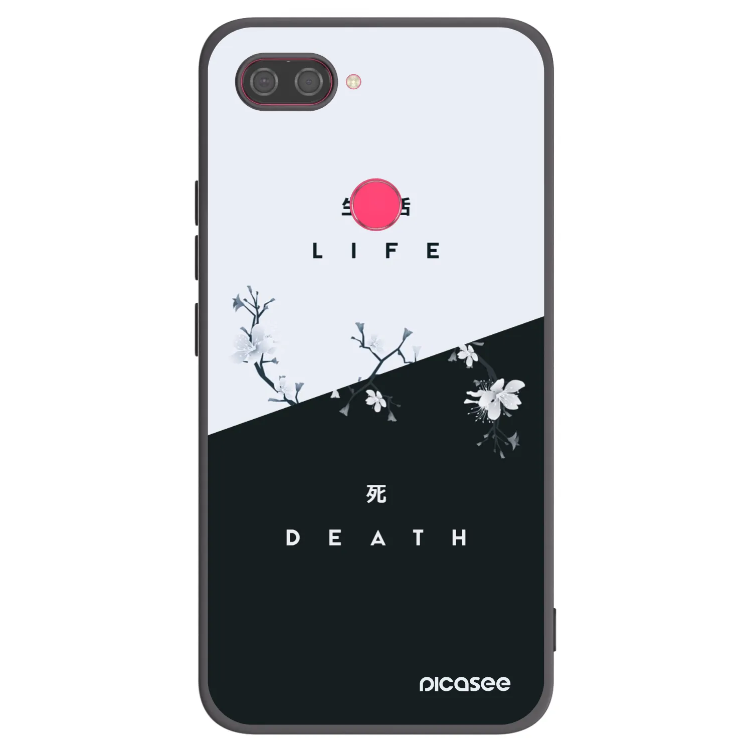 Picasee Xiaomi Mi 8 Lite Hülle - Schwarzes Silikon - Lebendig - Tot