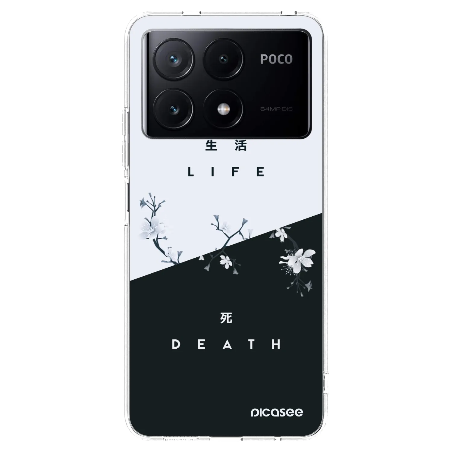 Picasee Xiaomi Poco X6 Pro Hülle - Transparentes Silikon - Lebendig - Tot