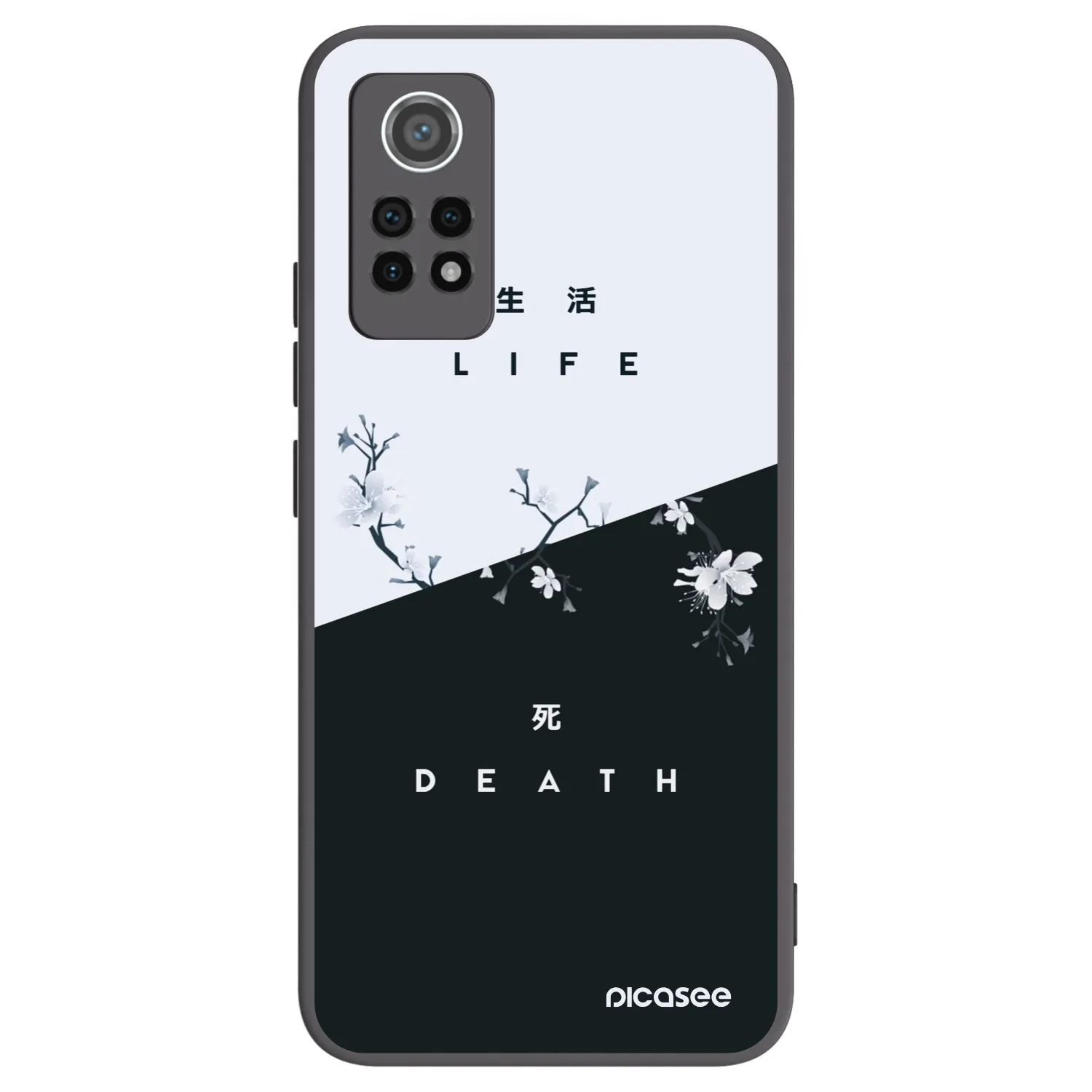 Picasee Xiaomi Redmi Note 12 Pro 4G Hülle - Schwarzes Silikon - Lebendig - Tot