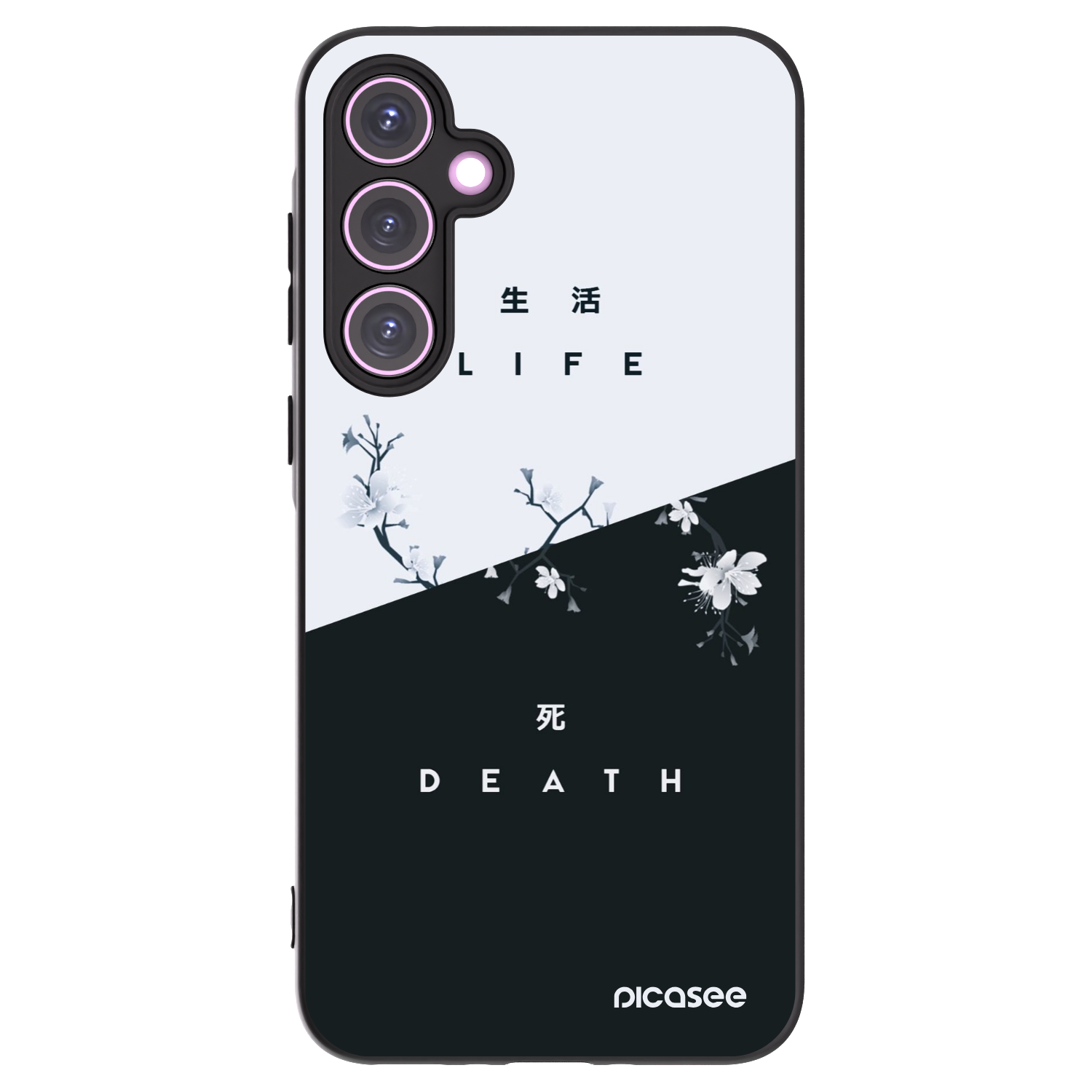 Picasee Samsung Galaxy A35 5G A356B Hülle - Schwarzes Silikon - Lebendig - Tot