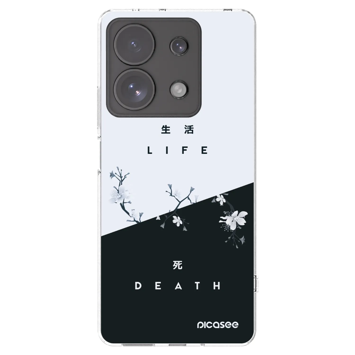 Picasee Xiaomi Redmi Note 13 Pro 4G Hülle - Transparentes Silikon - Lebendig - Tot
