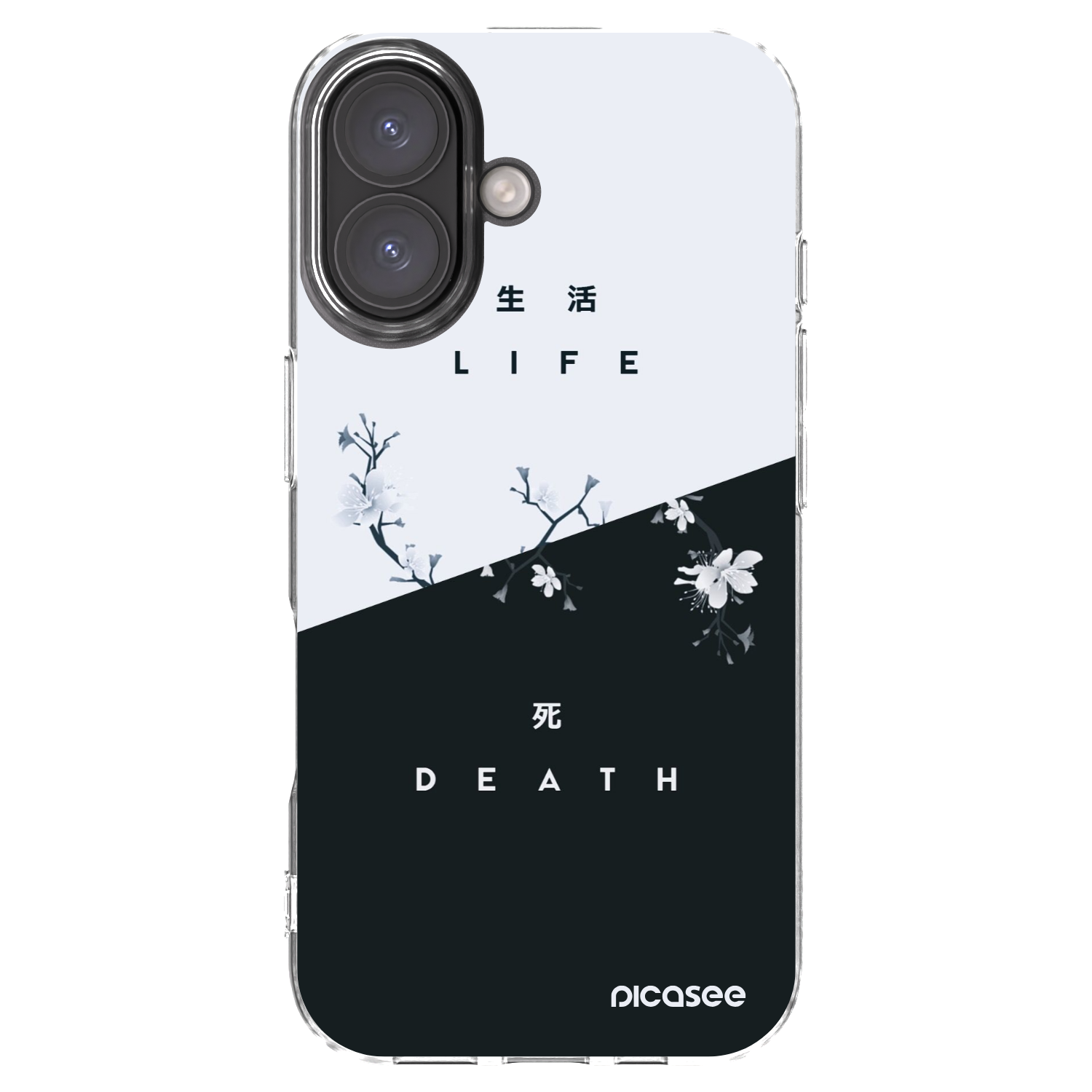 Picasee Apple iPhone 16 Hülle - Transparentes Silikon - Lebendig - Tot