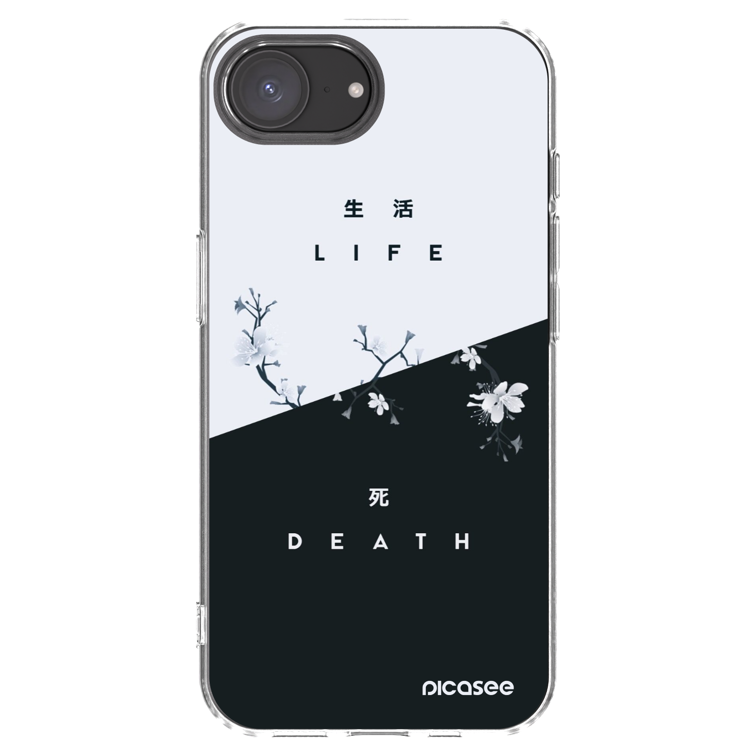 Picasee Apple iPhone 16e Hülle - Transparentes Silikon - Lebendig - Tot