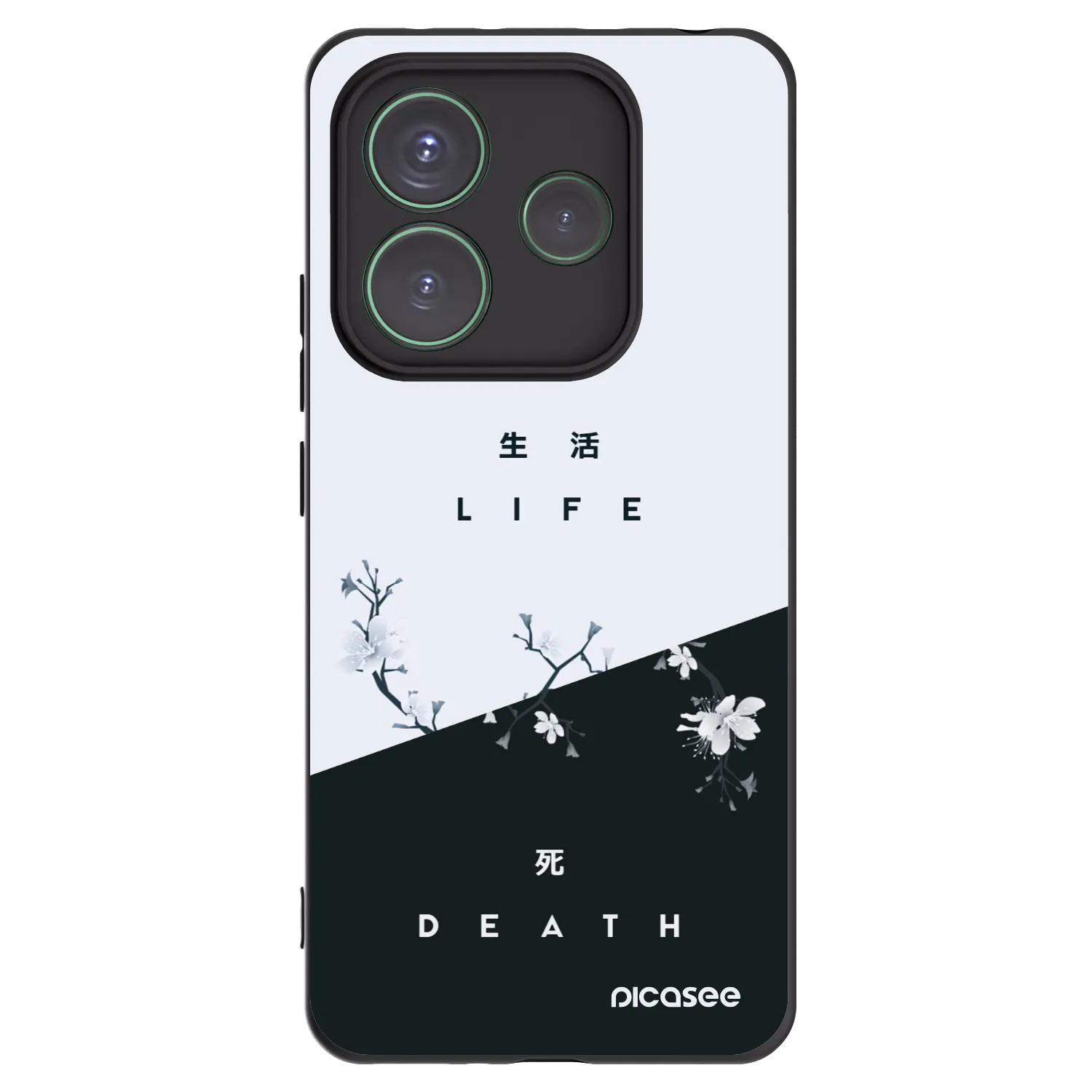 Picasee Xiaomi Redmi Note 14 5G Hülle - Schwarzes Silikon - Lebendig - Tot