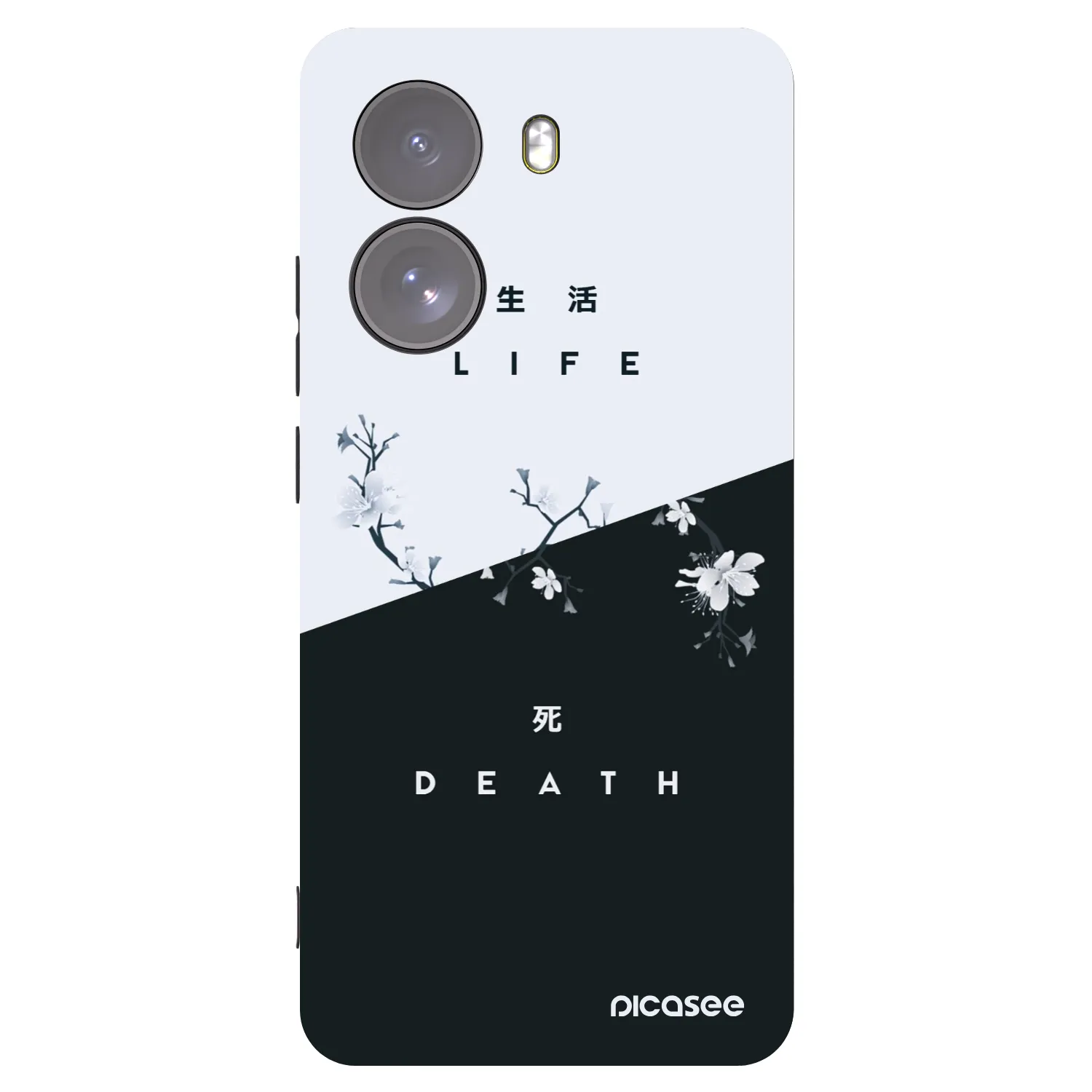 Picasee Xiaomi Poco X7 Hülle - Schwarzes Silikon - Lebendig - Tot