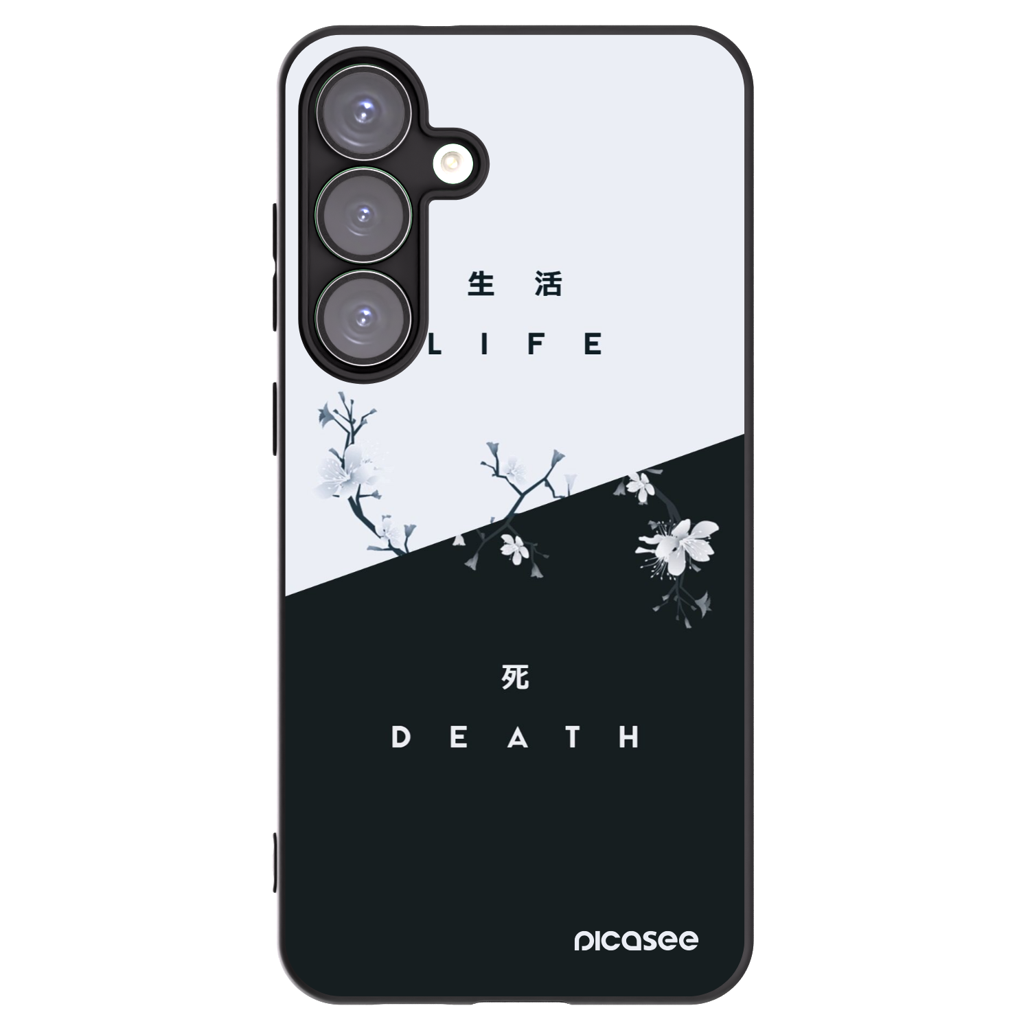 Picasee Samsung Galaxy S25+ 5G Hülle - Schwarzes Silikon - Lebendig - Tot