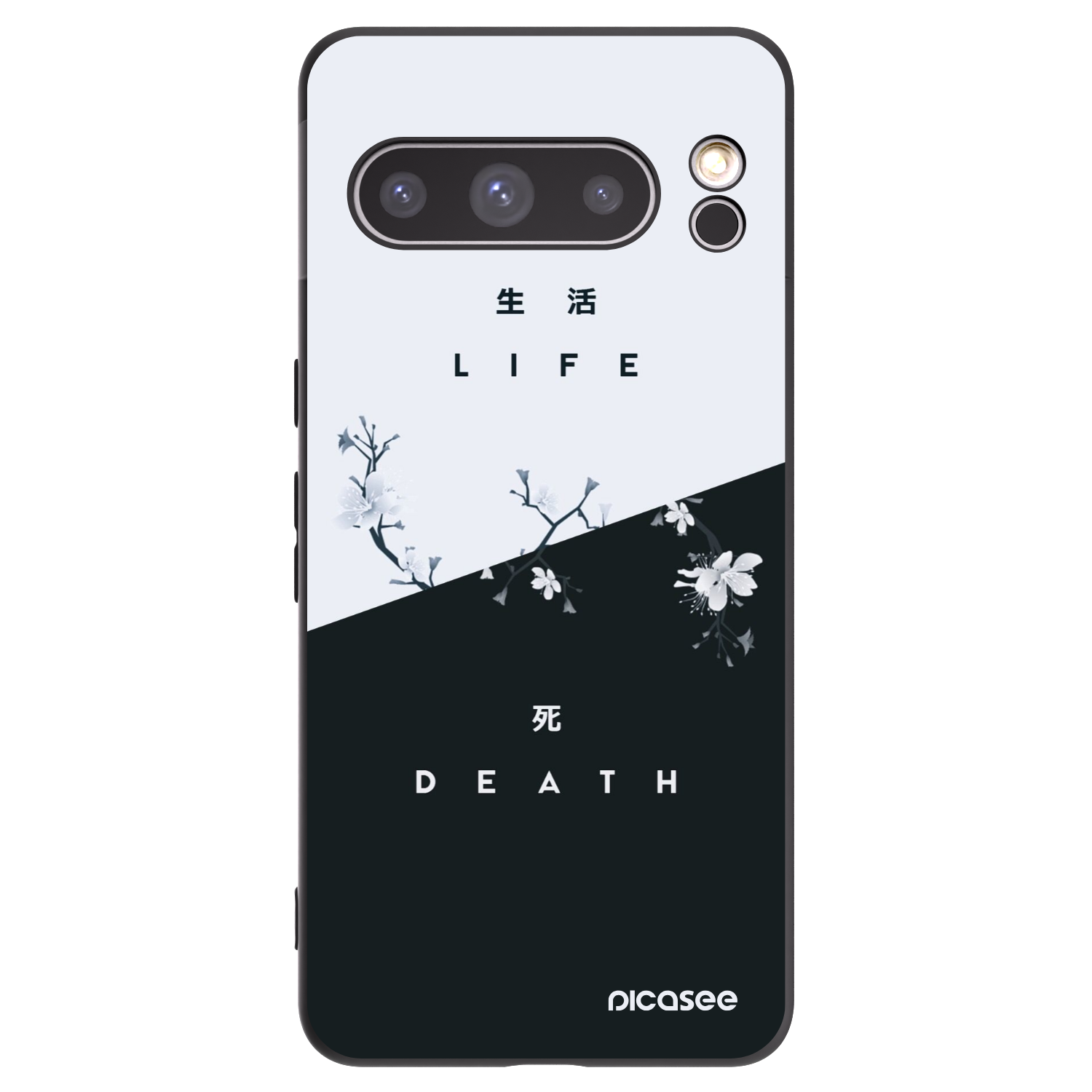Picasee Google Pixel 8 Pro Hülle - Schwarzes Silikon - Lebendig - Tot