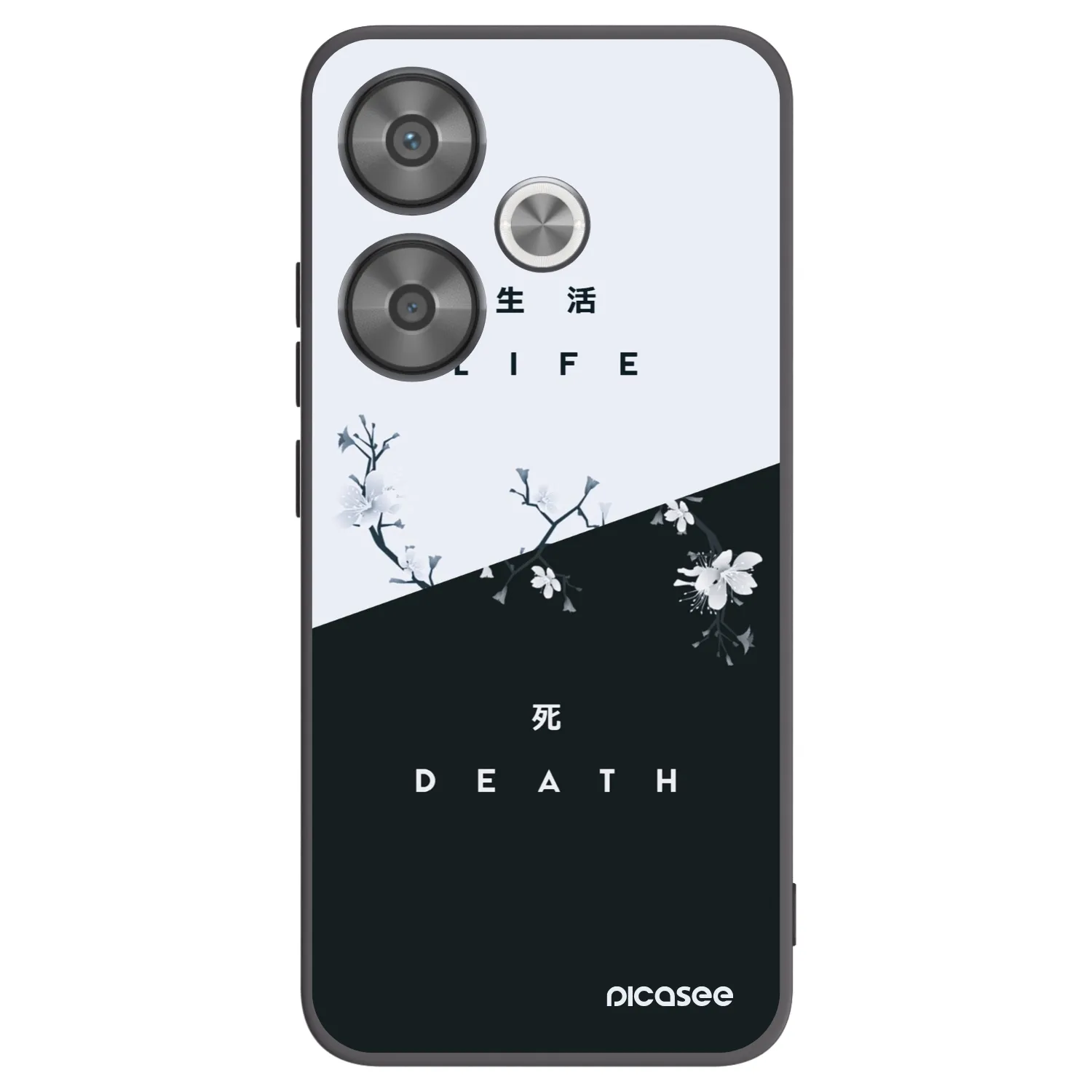Picasee Xiaomi Poco F6 Hülle - Schwarzes Silikon - Lebendig - Tot