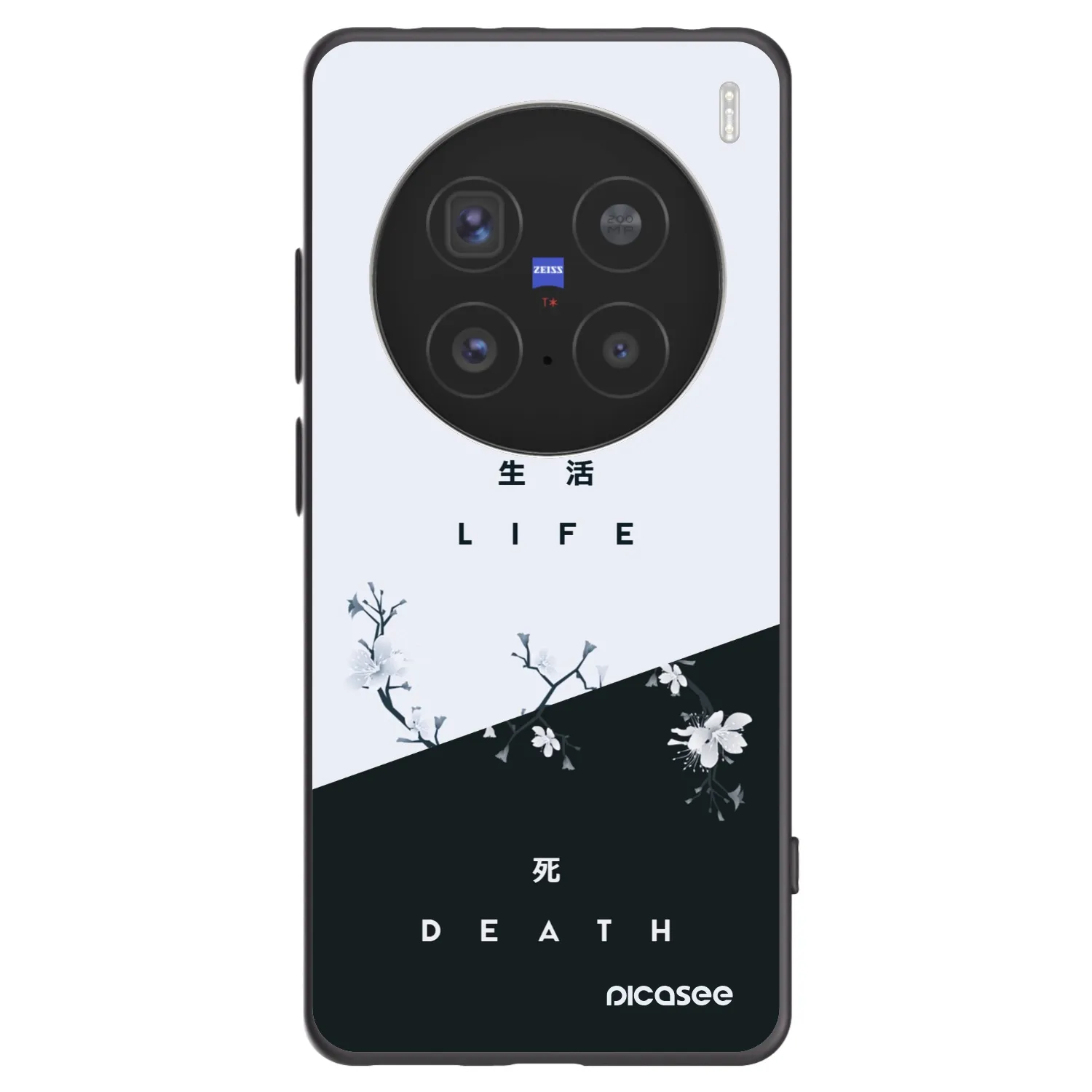 Picasee Vivo X200 Pro Hülle - Schwarzes Silikon - Lebendig - Tot