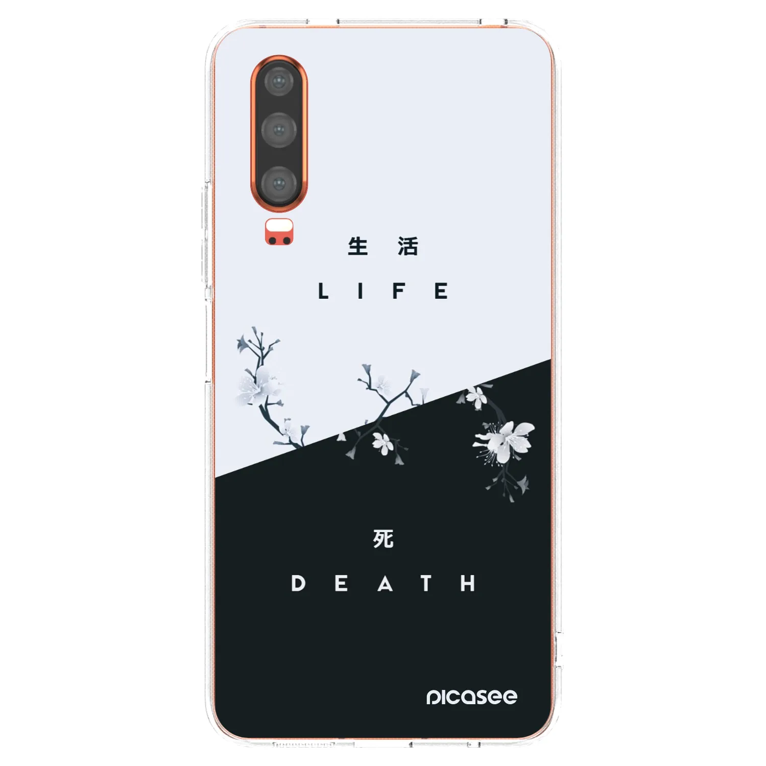 Picasee Huawei P30 Hülle - Transparentes Silikon - Lebendig - Tot