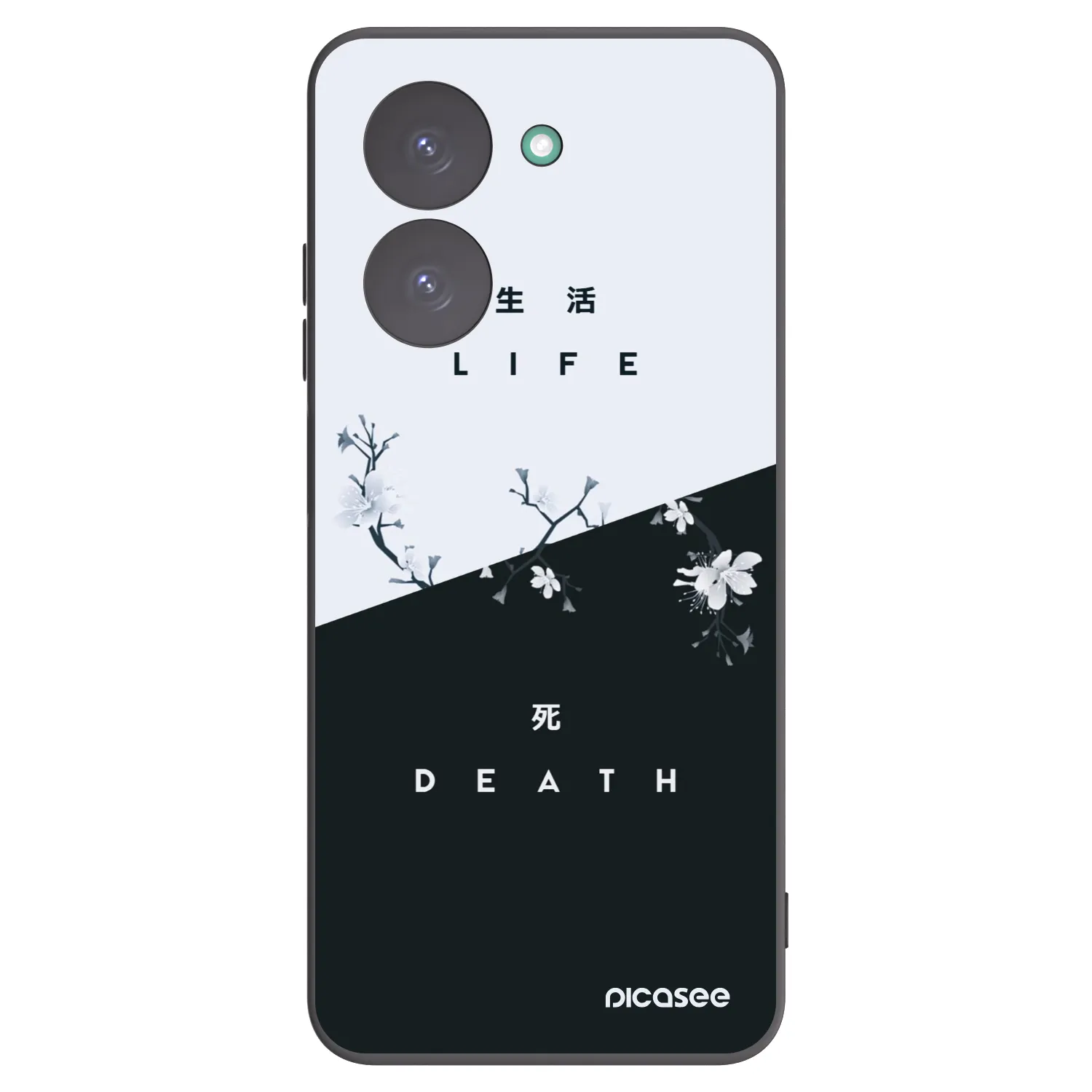 Picasee Xiaomi Redmi A5 Hülle - Schwarzes Silikon - Lebendig - Tot